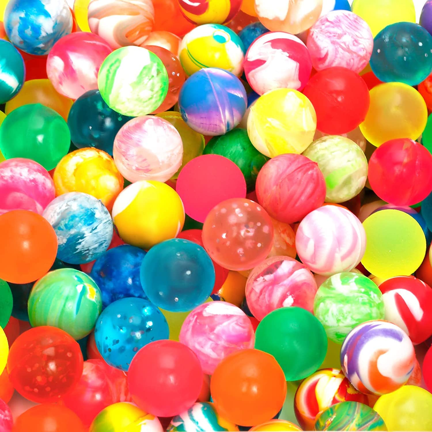 SHATCHI Bouncy Jet Balls - 10pk 27mm Rubber Bouncy Balls for Kids Party Favors 7