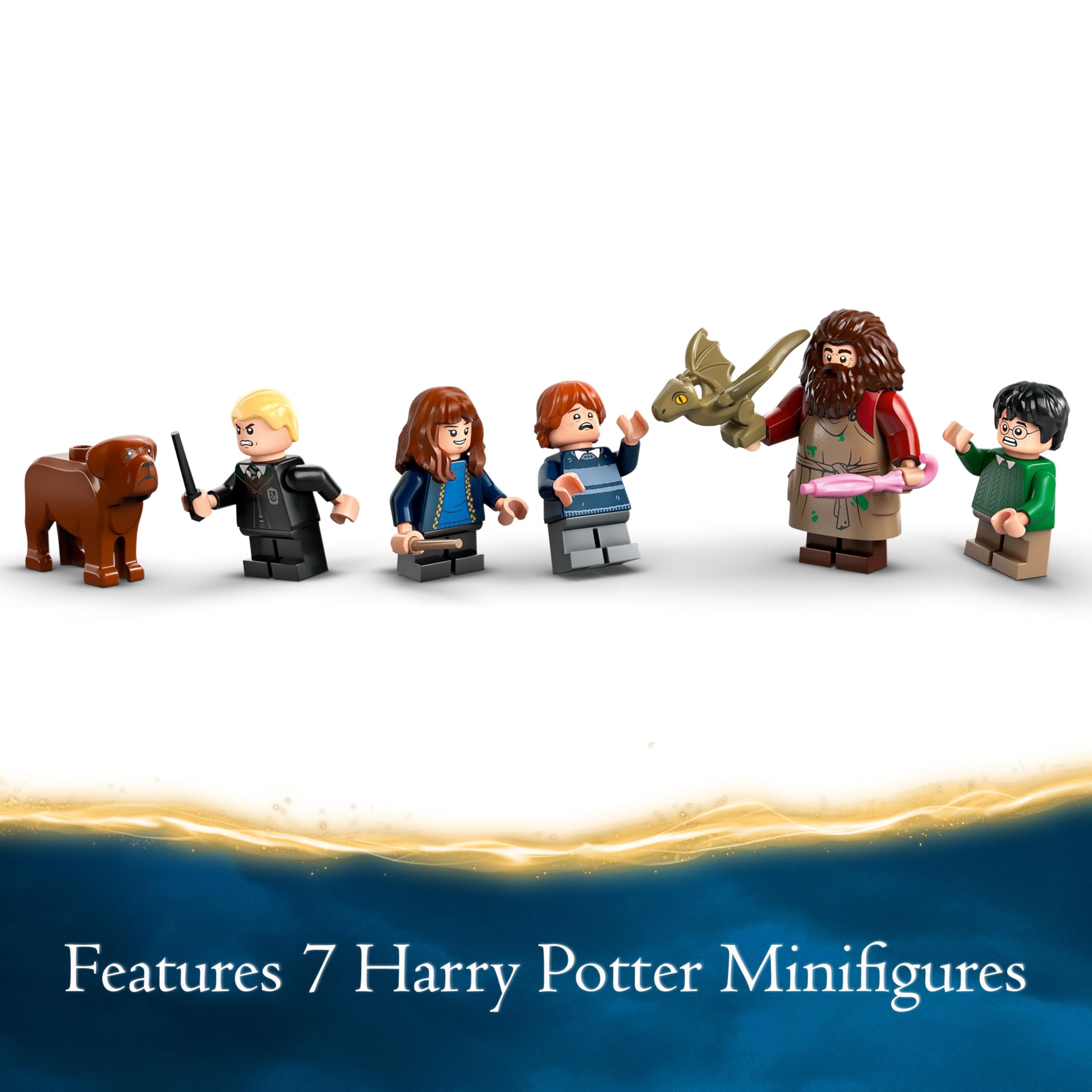 LEGO Harry Potter 76428 Hagrid’s Hut: An Unexpected Visit – Buildable Playset with 5 Minifigures, Dragon & Dog, Ages 8+ 3