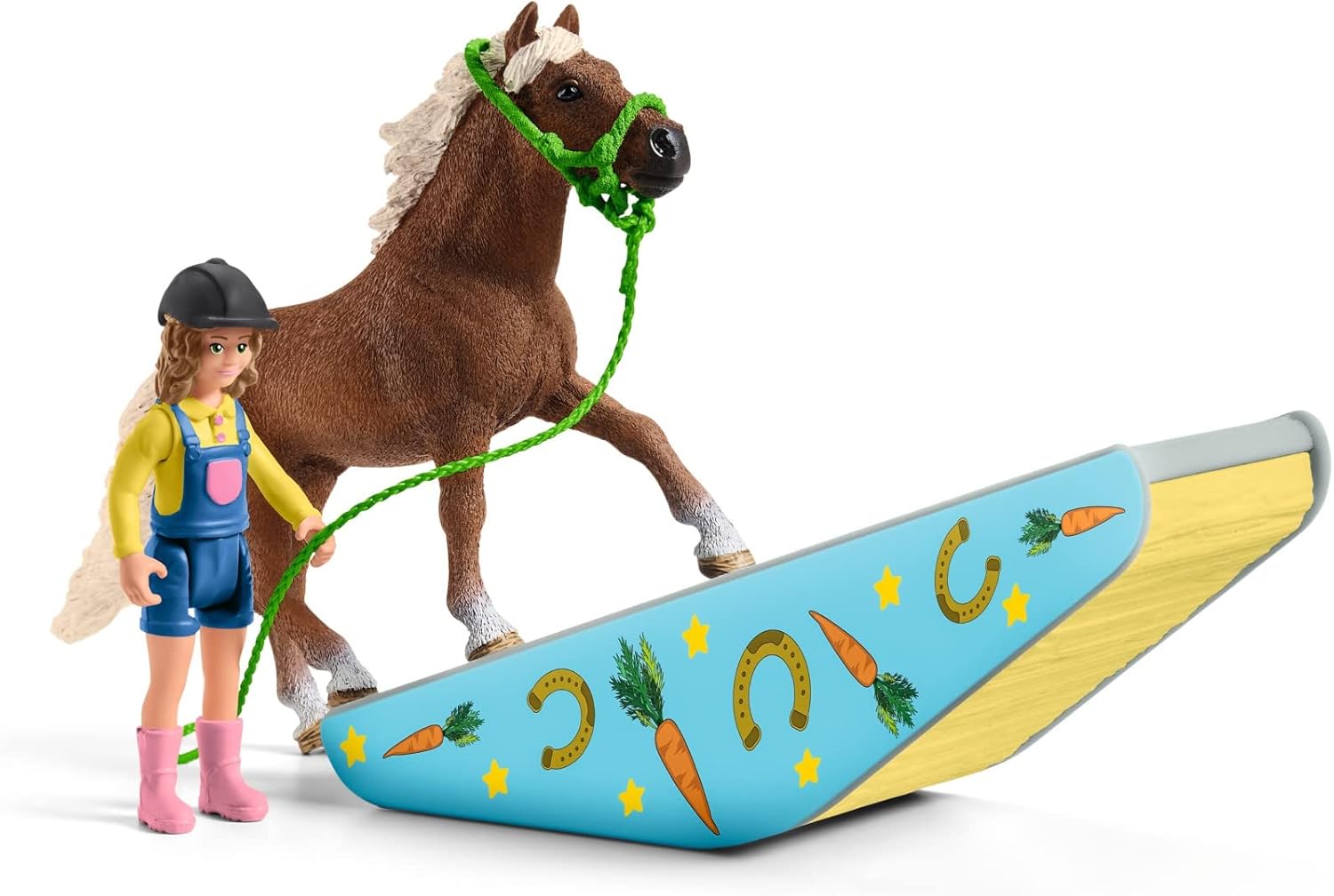 Schleich 42481 Pony Agility Training Playset - Farm World Animal Figures for Kids 3+ 6