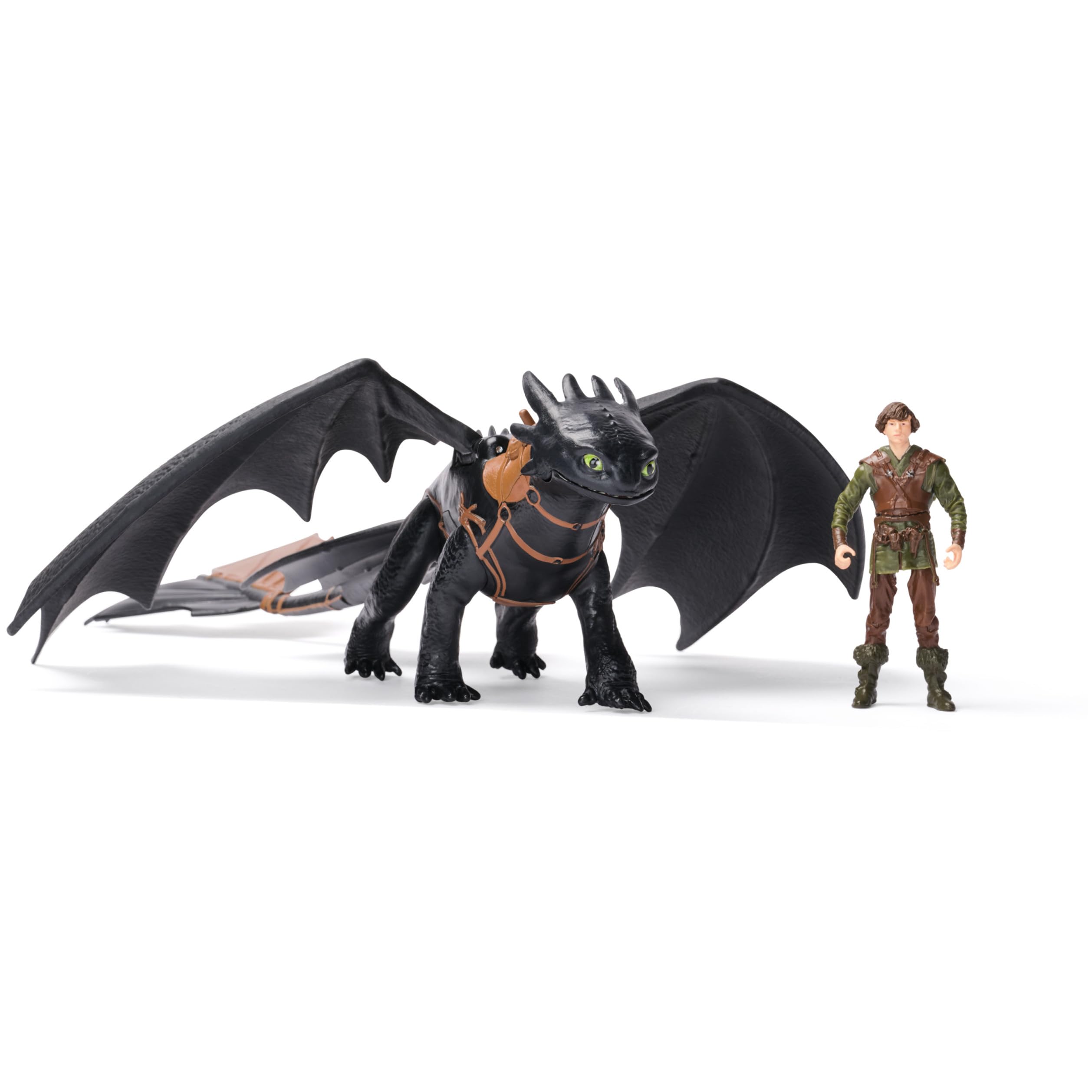 Dreamworks Dragons How to Train Your Dragon Toothless & Hiccup Roaring Minis - 7.5 cm Viking Figure with 33 cm Dragon Toy