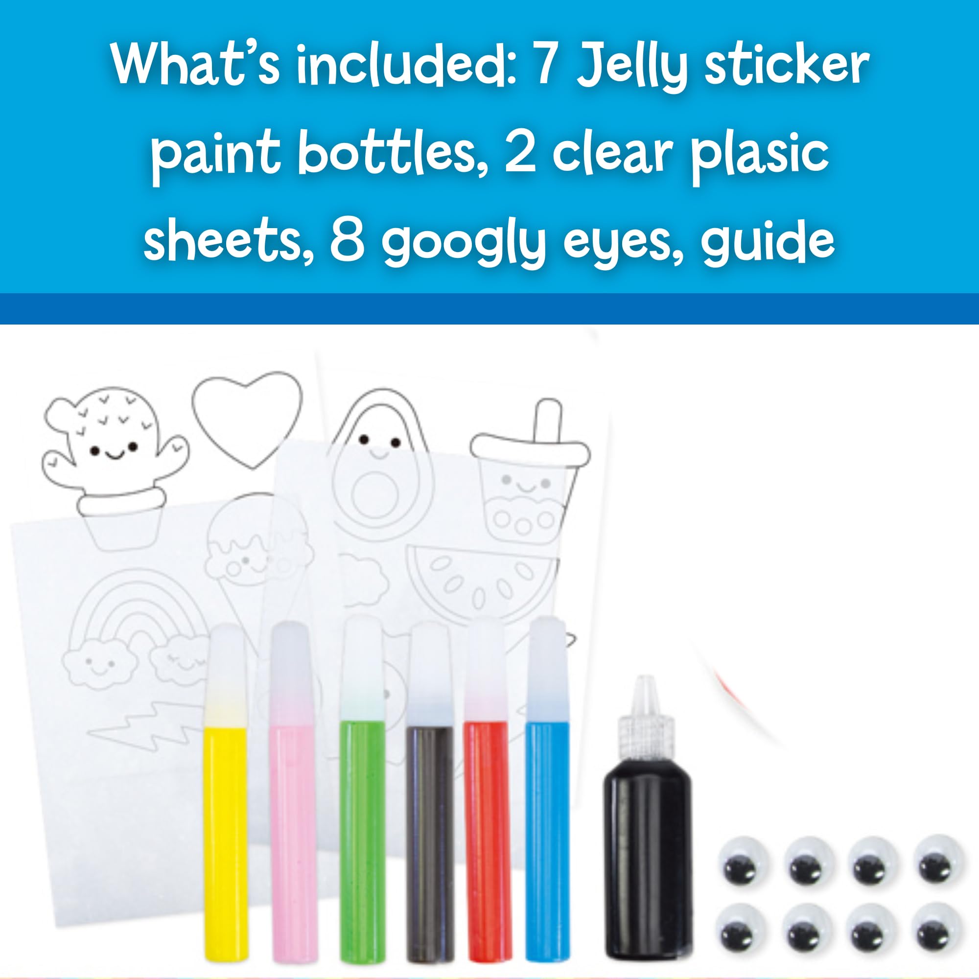 Galt Jelly Stickers Craft Kit - Create Your Own Vibrant Stickers | Ages 5+ 4