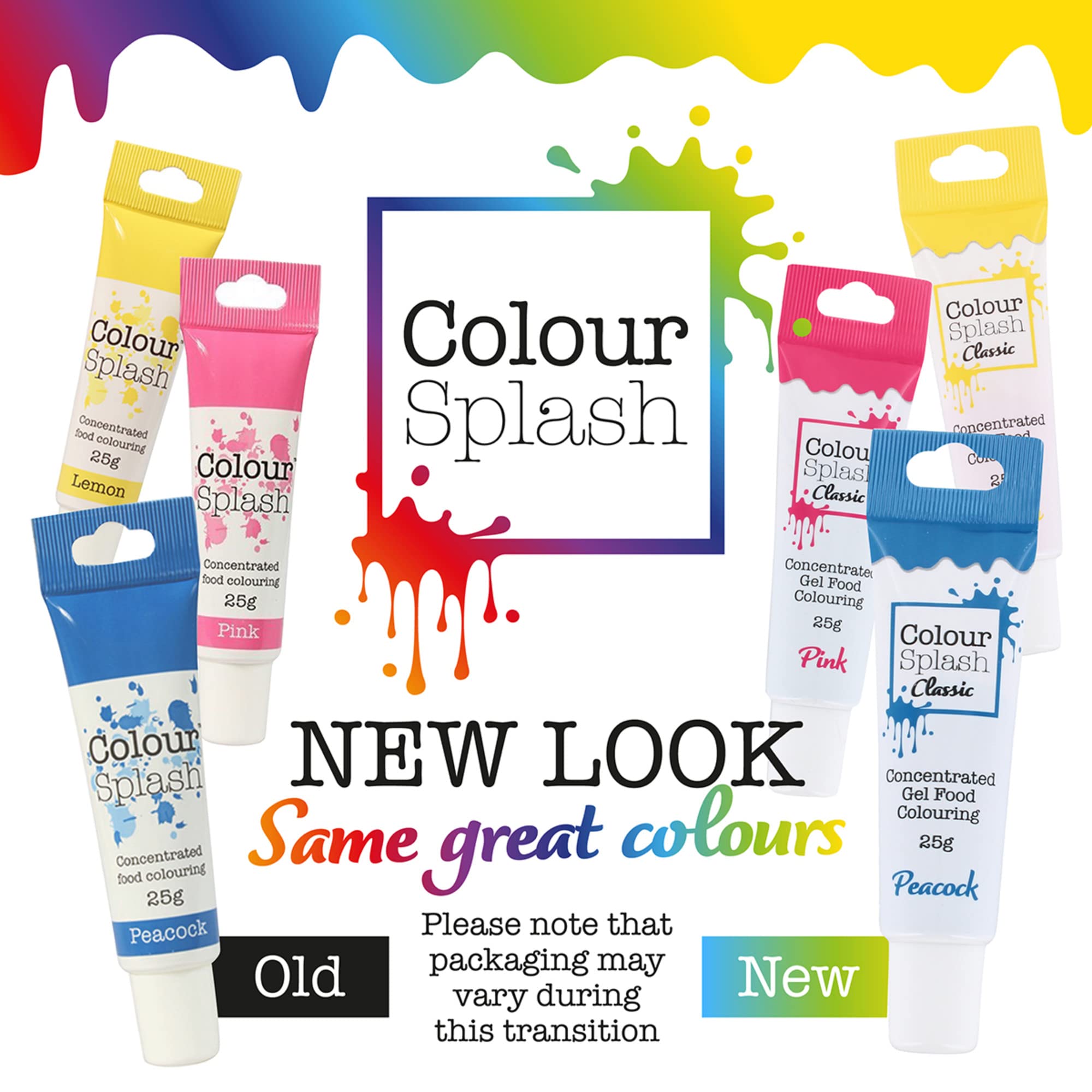 Colour Splash - Unicorn 5 Pack Food Colouring Gels, Highly Concentrated, Easy to Use Squeezy Tubes 5