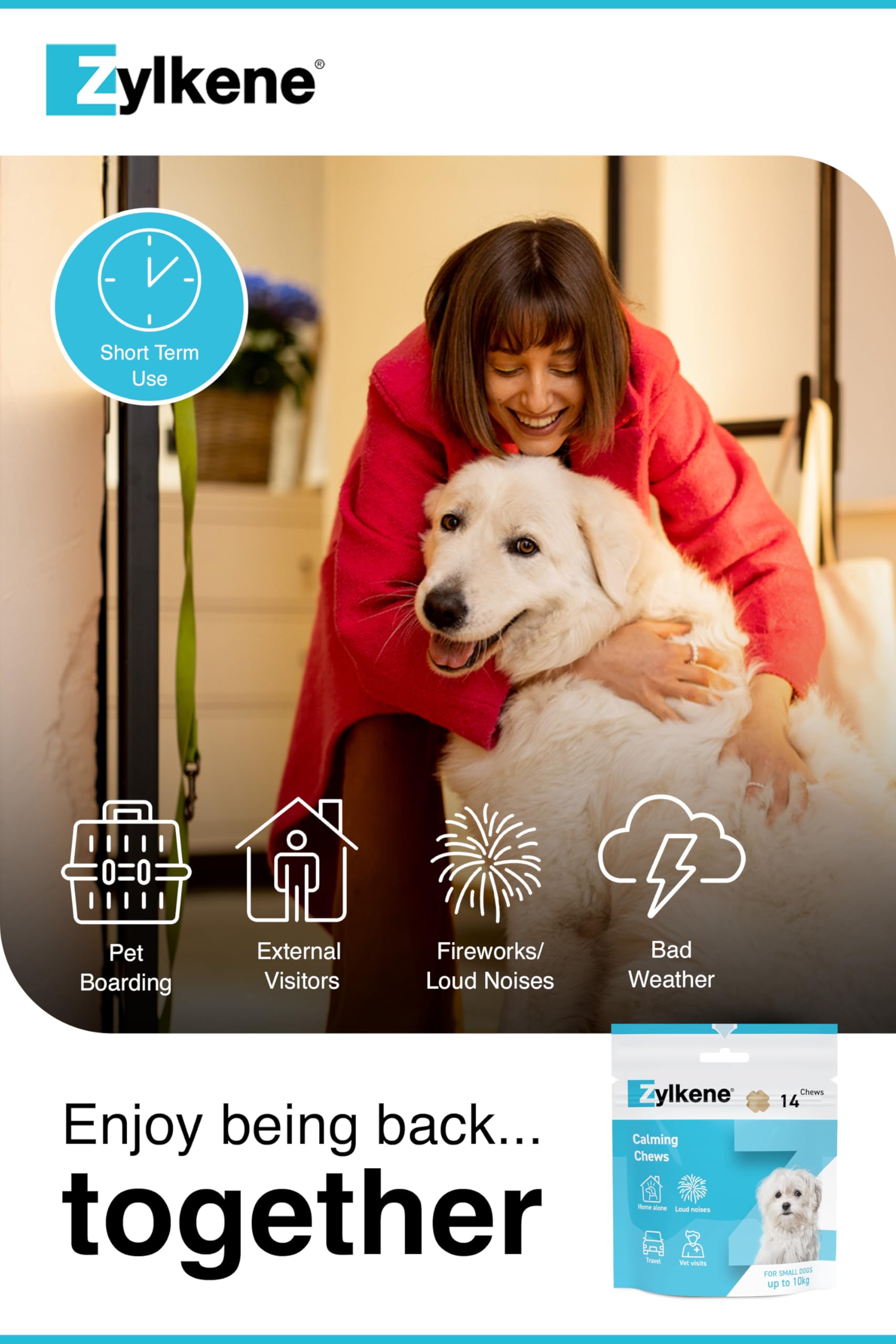 Zylkene Calming Chews for Small Dogs up to 10kg - 14 Chews | Promotes Relaxation 4