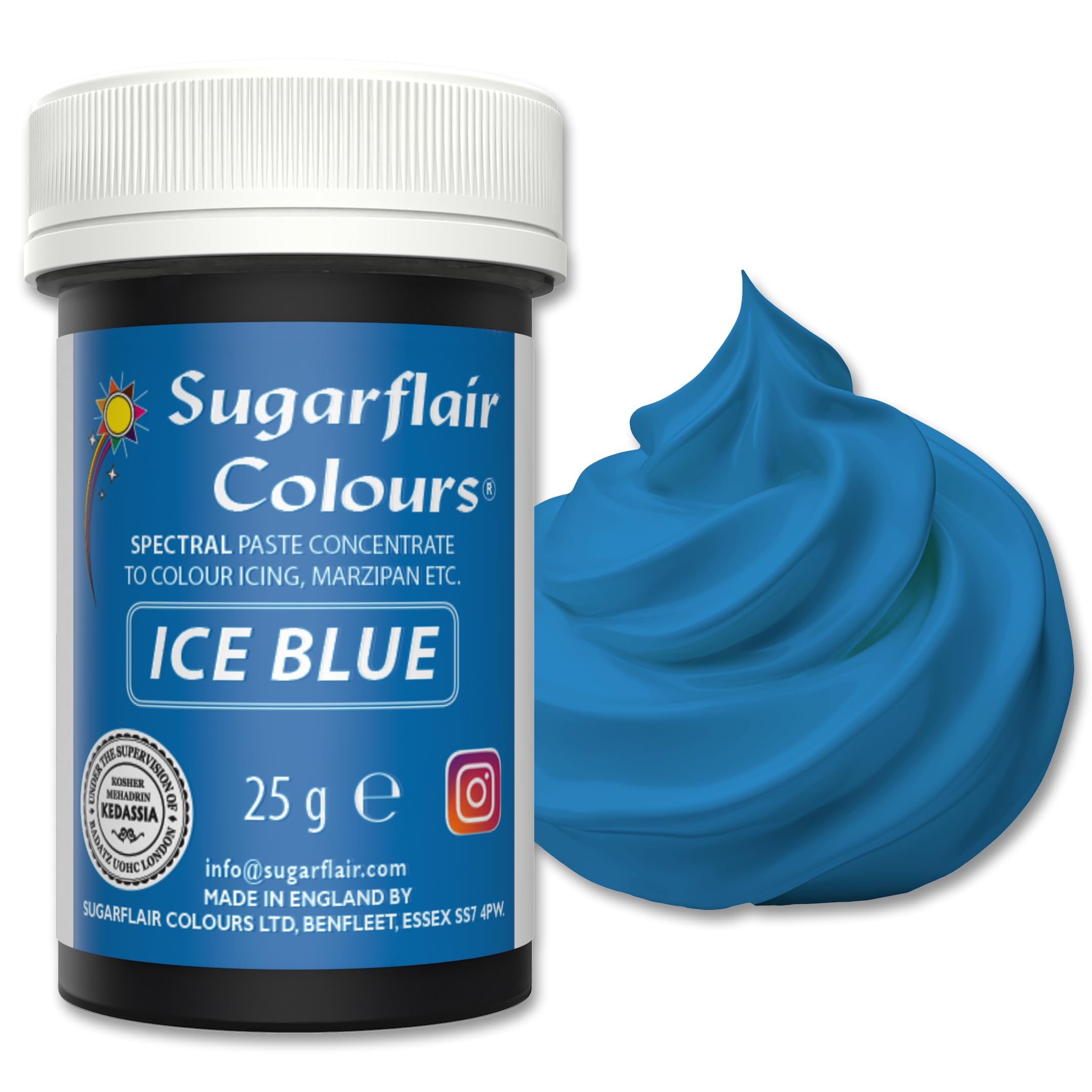 Sugarflair - Spectral Ice Blue Lebensmittelfarbpaste (30 g) 6