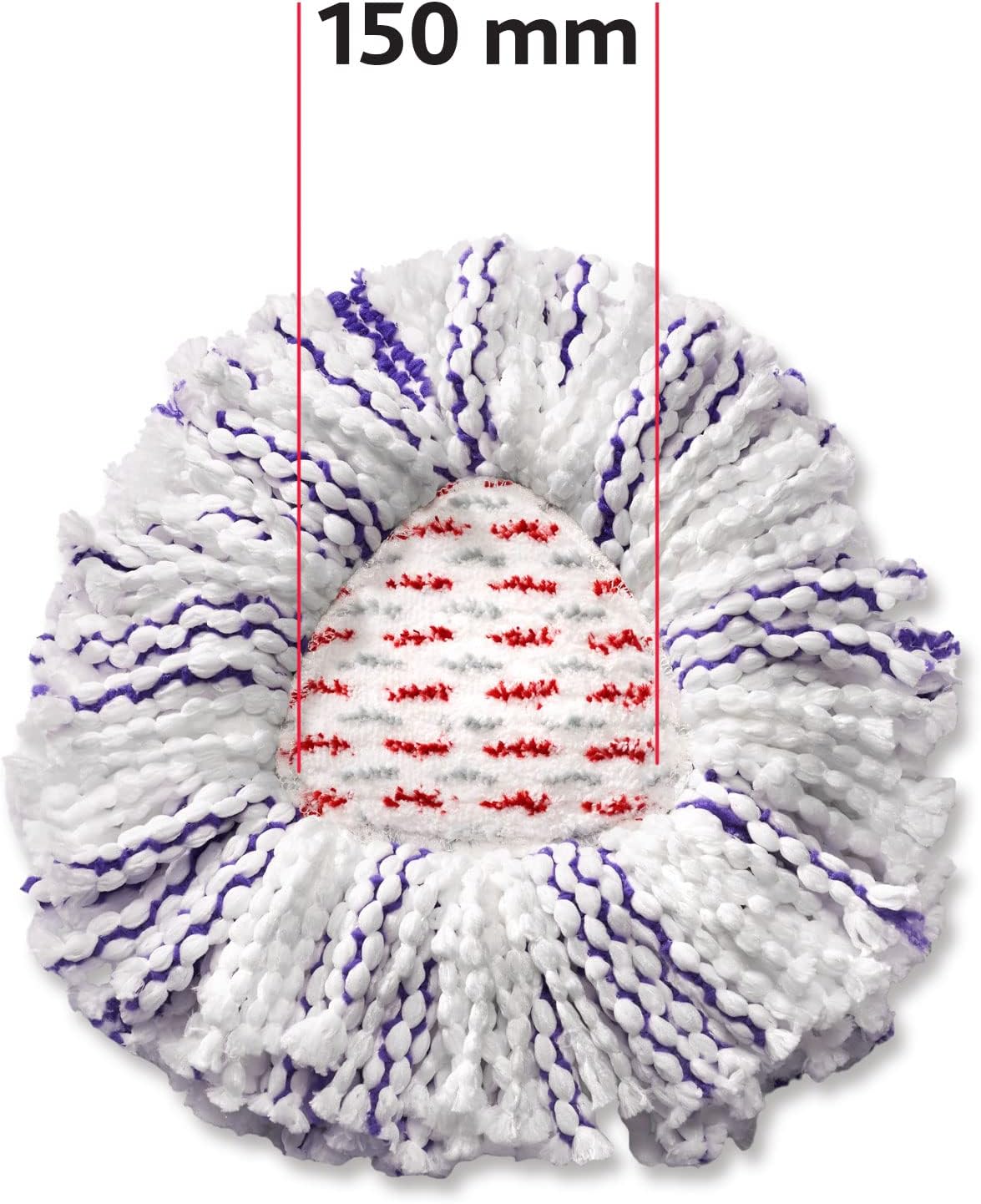 Vileda Turbo 3-in-1 Replacement Mop Head - Purple-White, 98% Polyester, 2% Polyamide 6