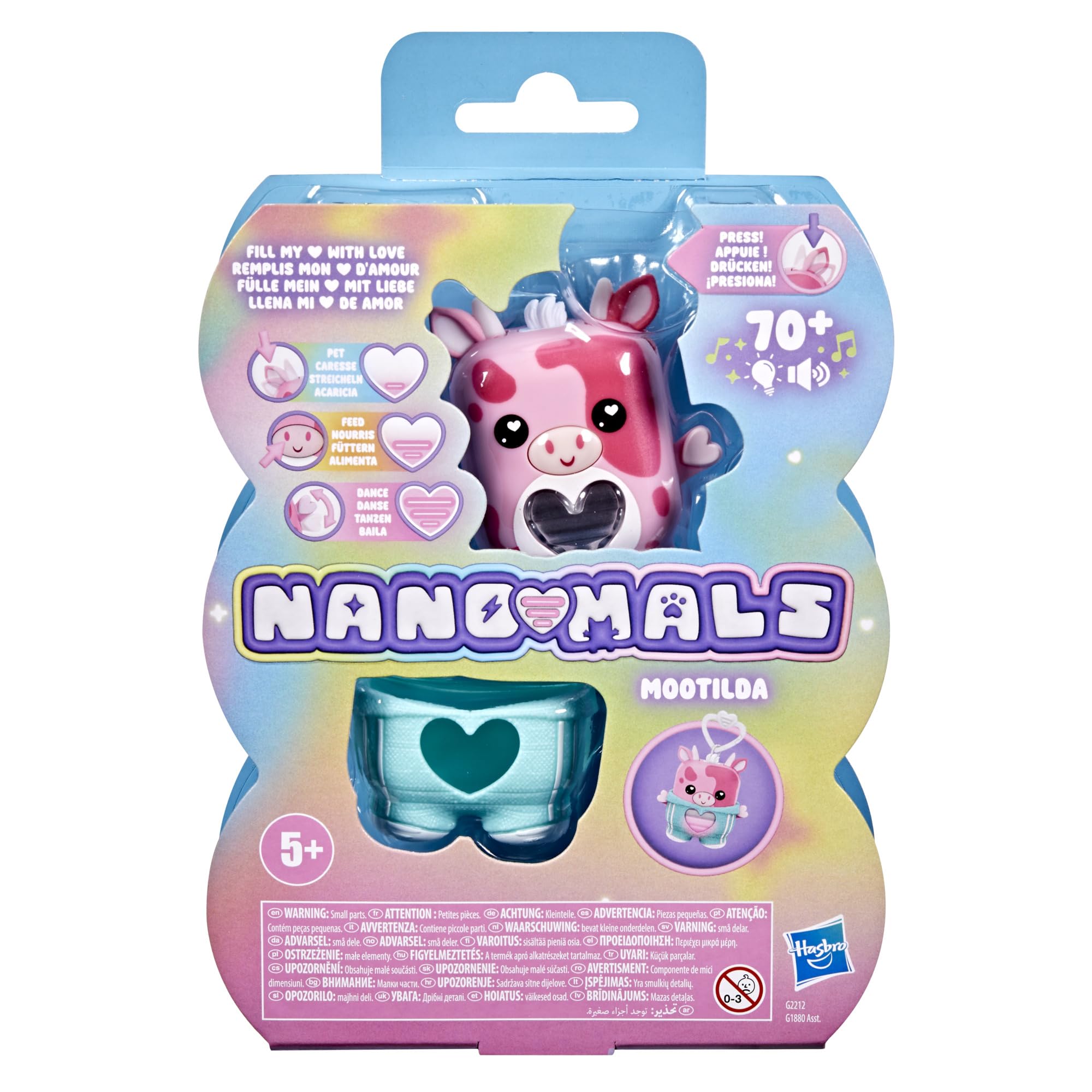Hasbro Nano-Mals Mootilda the Pink Cow - Electronic Fidget Pet for Kids 5+ 11
