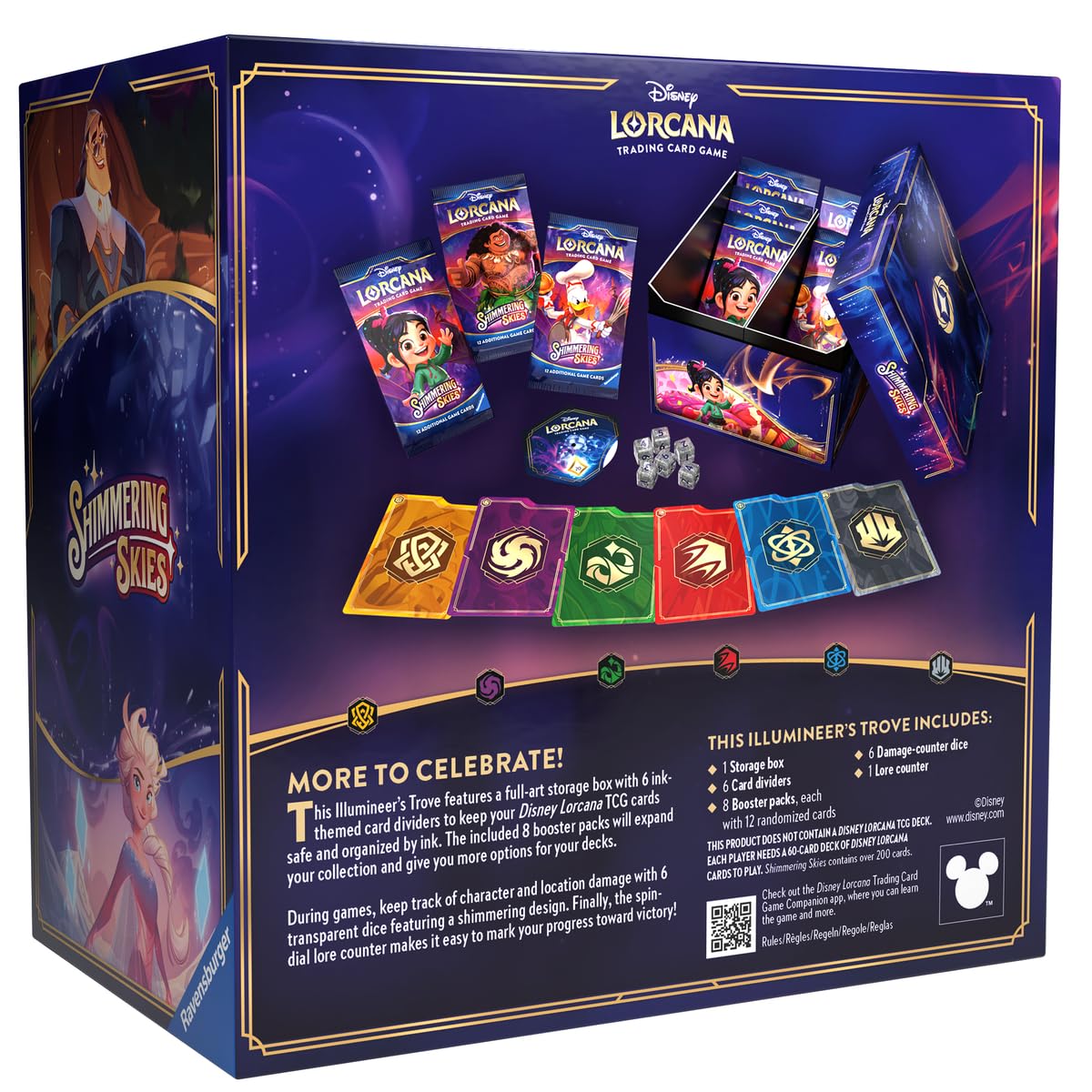 Ravensburger Disney Lorcana: Shimmering Skies Illumineer’s Trove - Storage Box & 8 Booster Packs 3