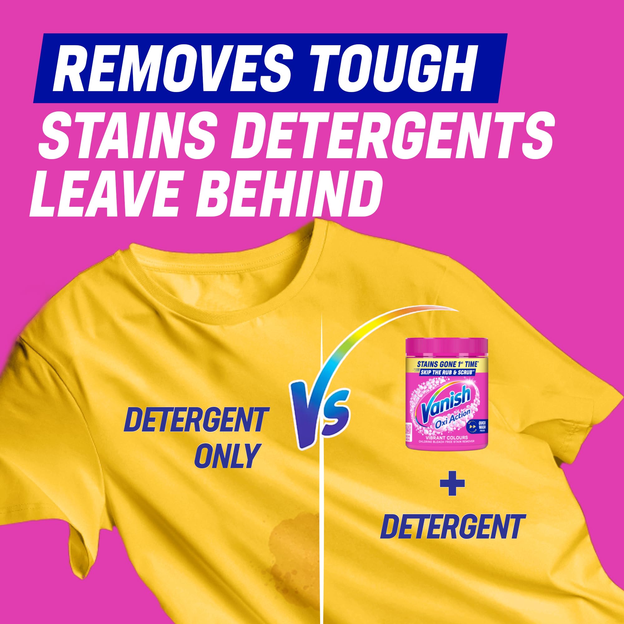 Vanish Gold Oxi Action Stain Remover Powder - Removes Tough Stains First Time | 1.5kg | Floral Scent 4