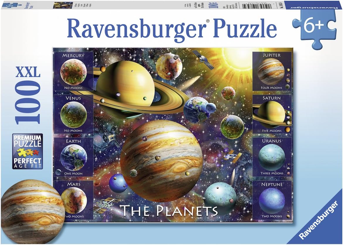Ravensburger The Planets 100 Piece Jigsaw Puzzle - XXL Pieces for Kids 6 Years & Up