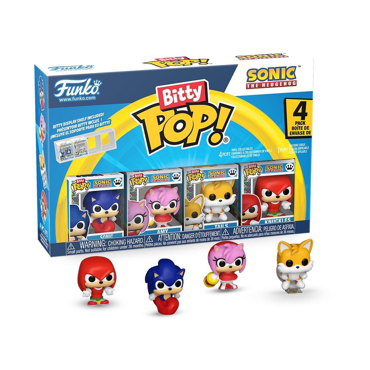 Funko Bitty POP! Sonic The Hedgehog 4-Pack: Sonic, Amy, Tails, Knuckles