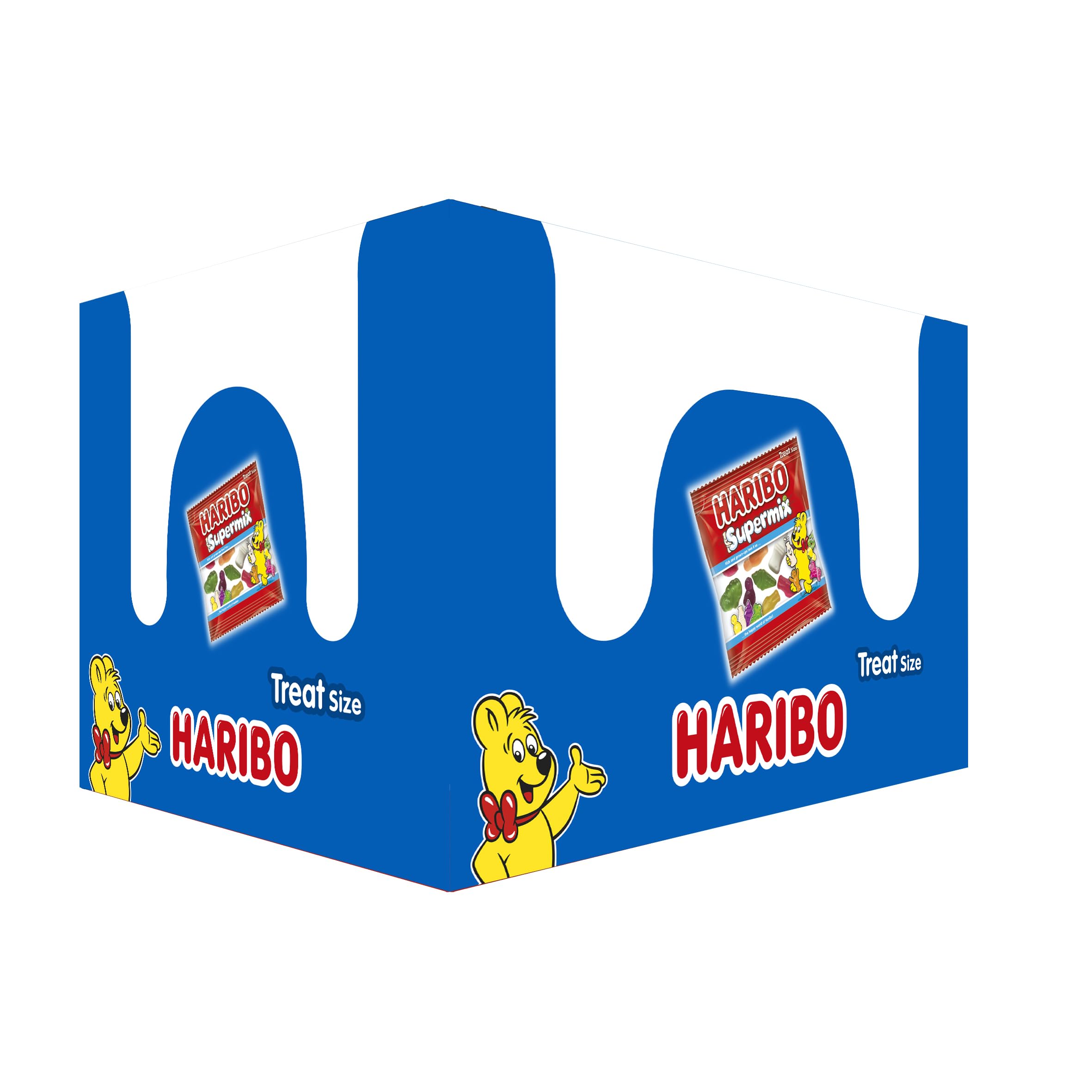 HARIBO Supermix Sweets Mini Bags - 16g x 100 Packs (1.6kg) Fruit & Chewy Mix 7