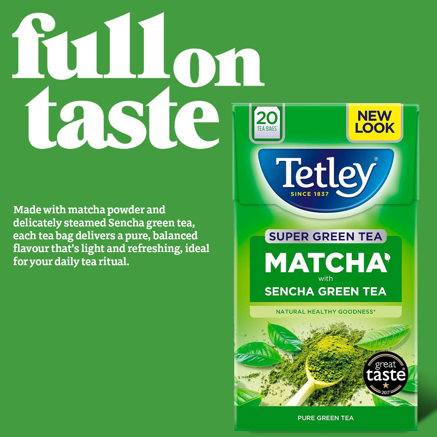 Tetley Super Green Matcha Tea Bags - Sencha & Matcha Fusion, 80 Tea Bags (4 x 20) 4