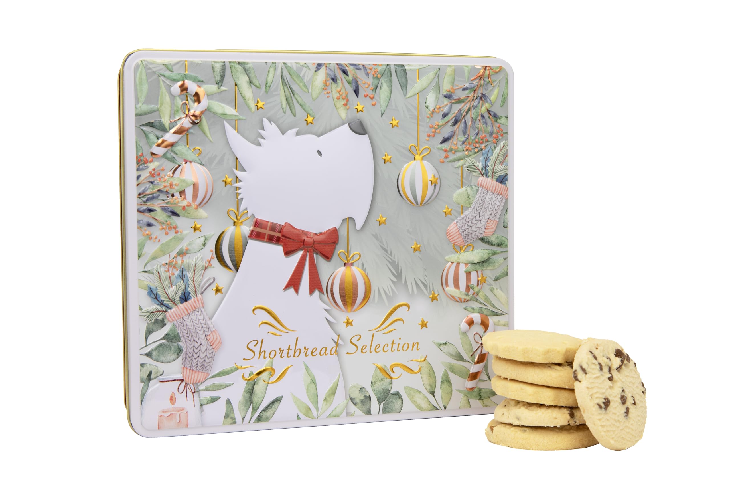 The Silver Crane Co. - Scottie Dog Biscuits Tin Traditional Scottish Shortbread Gift Set 8