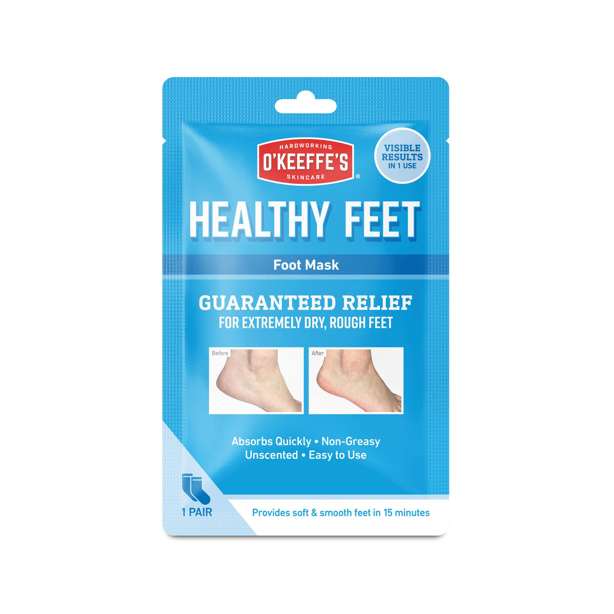 O'Keeffe's Healthy Feet Intensive Moisturising Socks - Hydrating, Softening, Repairing | 1 Pair