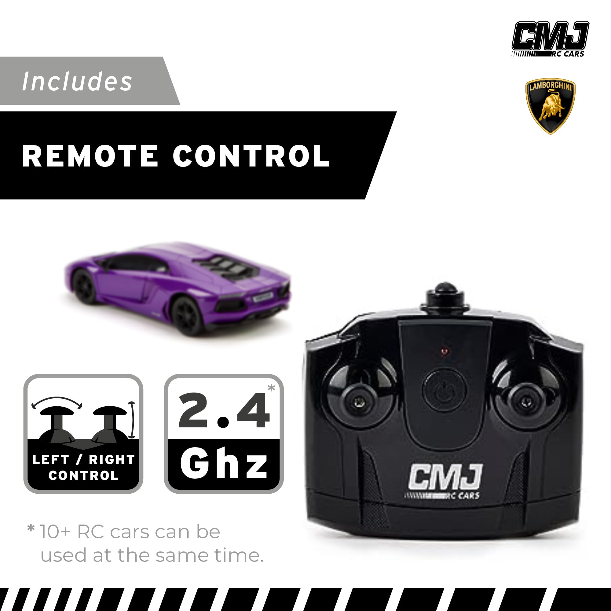 CMJ RC Lamborghini LP700-4 1:24 Scale Remote Control Car - 2.4GHz, LED Lights, Spring Suspension 7