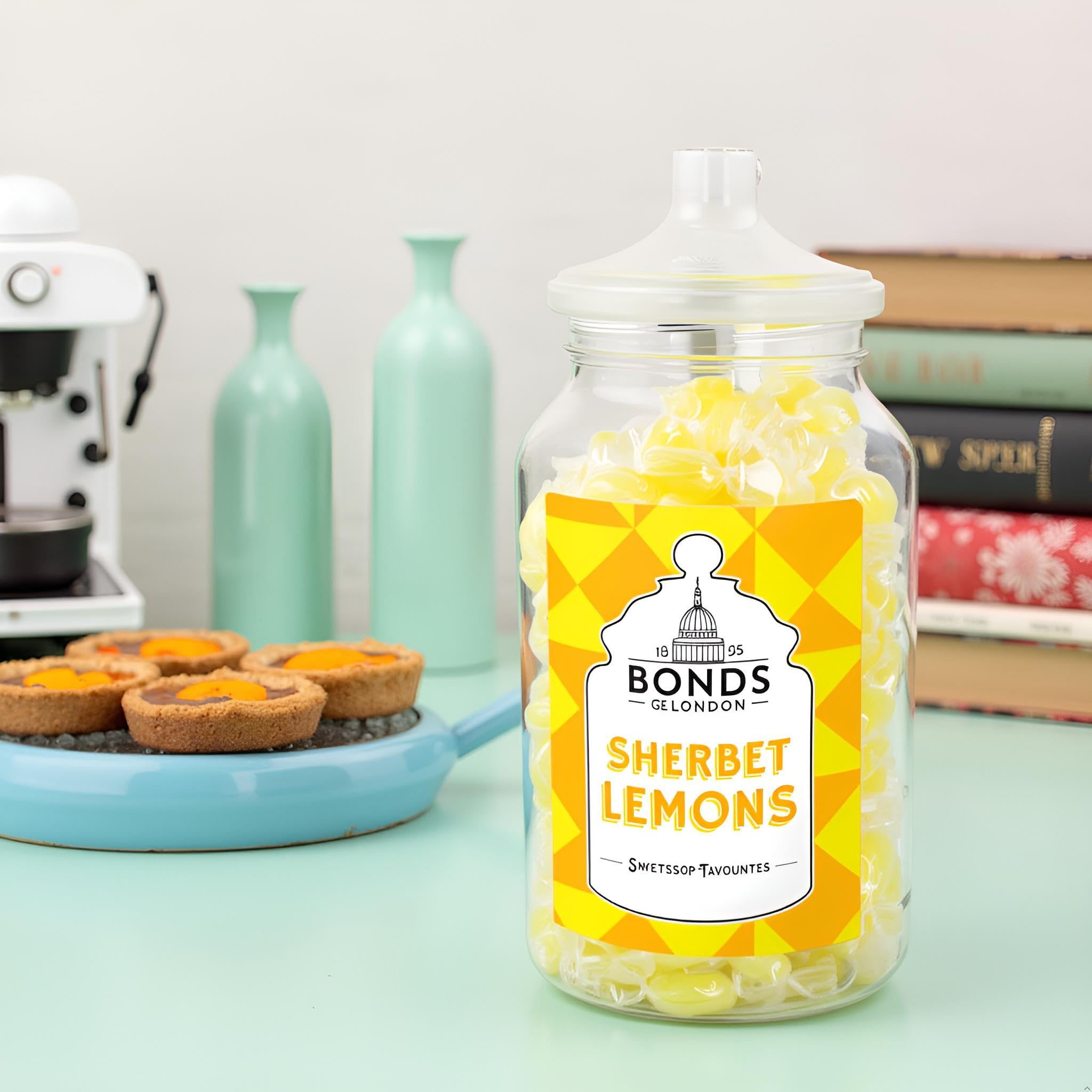 Bonds of London - Lemon Sherbets Jar Retro Chewy Sweets, 1.7 kg Vegetarian Fizzy Citrus Treats 9