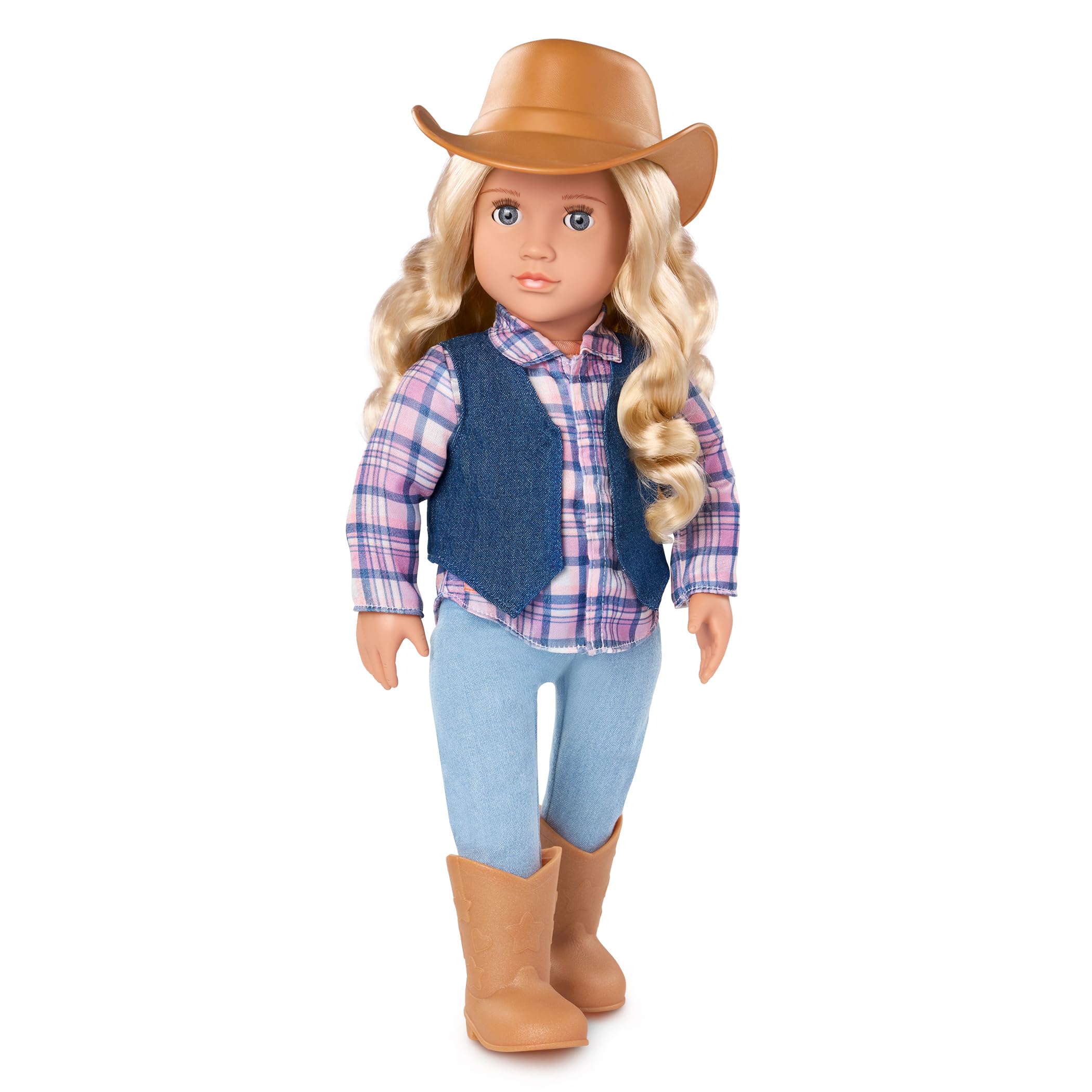 Our Generation Abigale 18-inch Cowgirl Doll - Western-Themed Equestrian Doll with Lifelike Hazel Eyes, Blonde Hair & Riding Outfit, Ages 3+