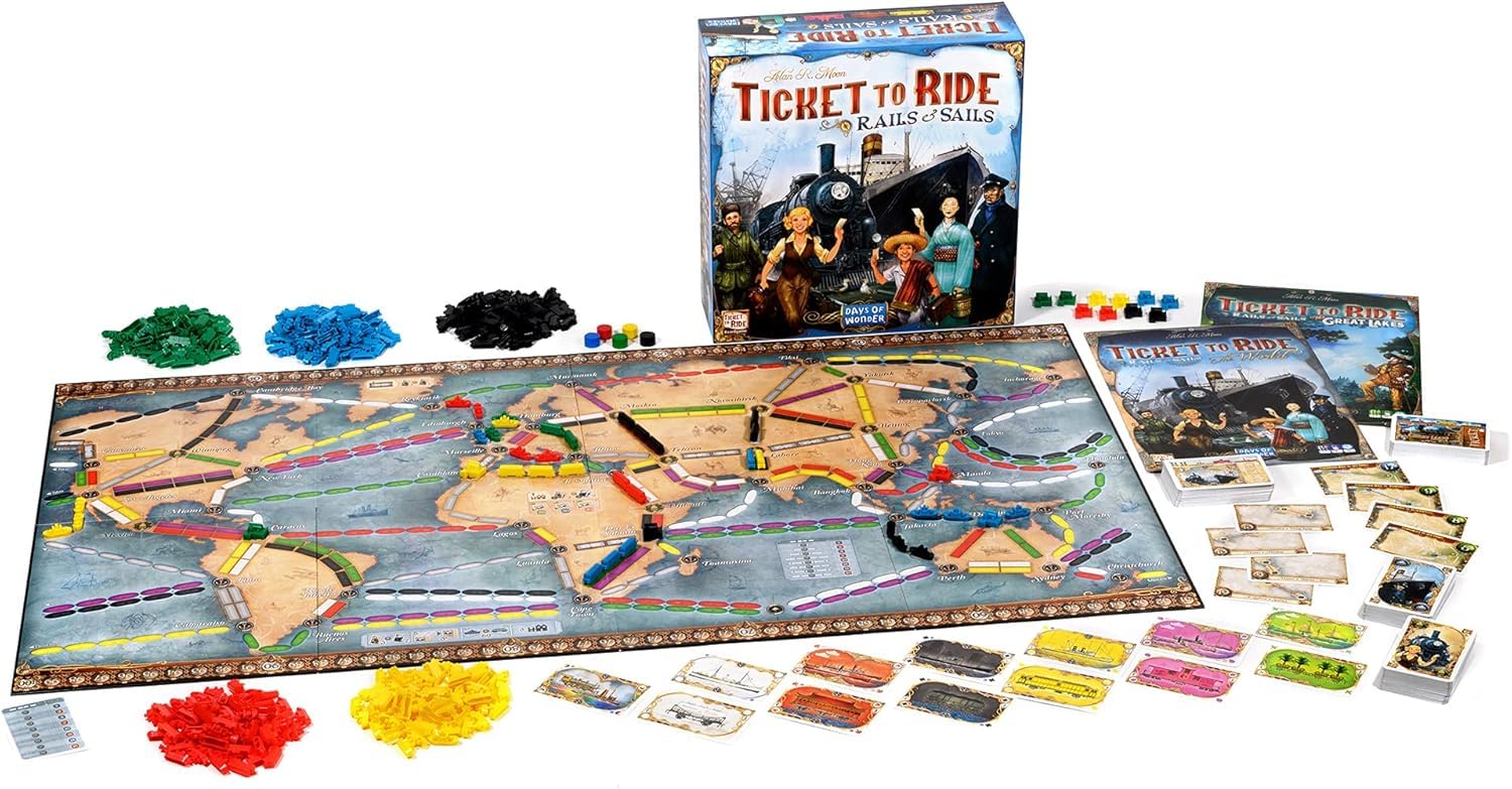 Days of Wonder Ticket to Ride Rails and Sails Board Game 5