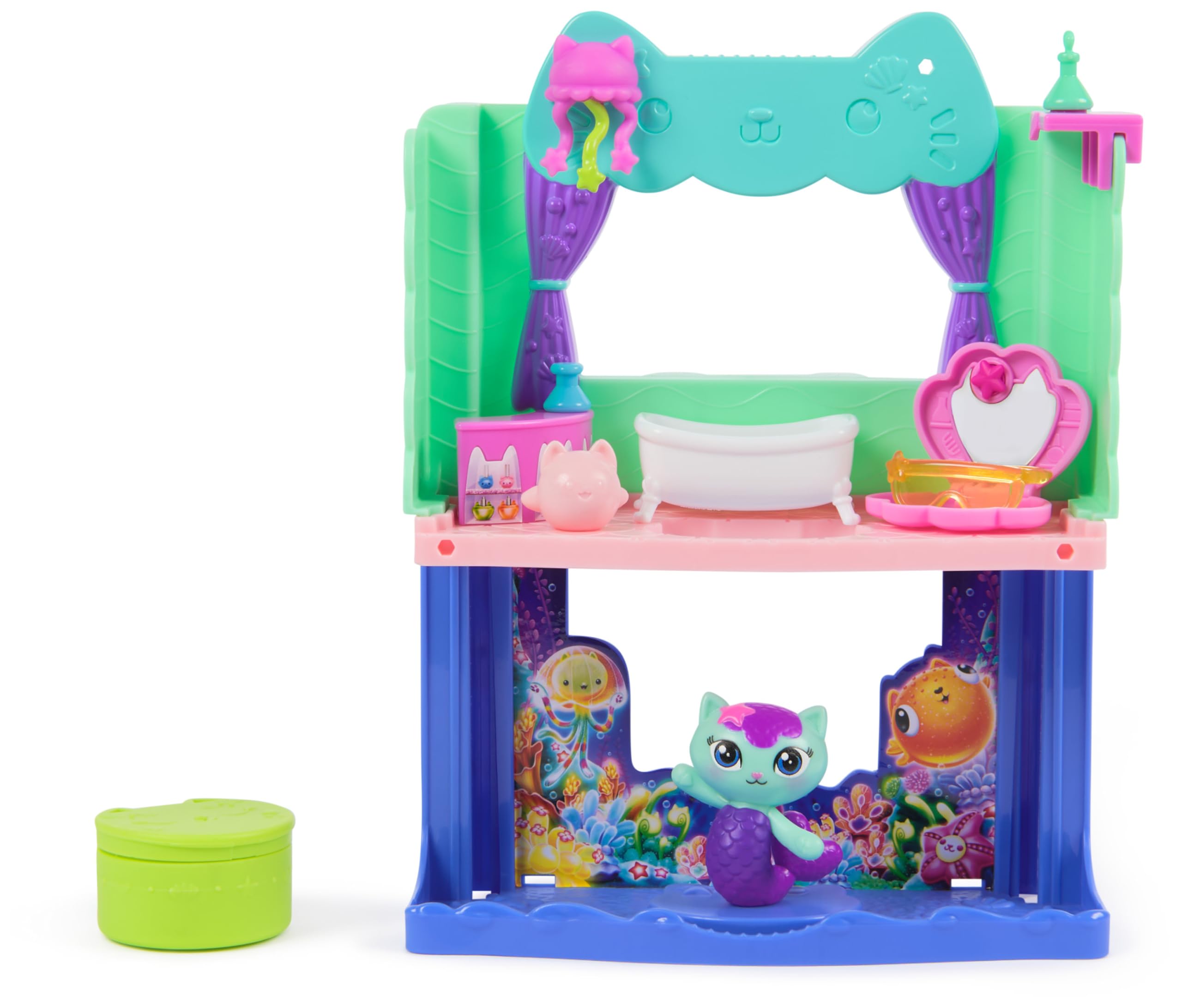 Gabby's Dollhouse: The Movie - MerCat's Spa-wesome Bathroom Playset with Figure