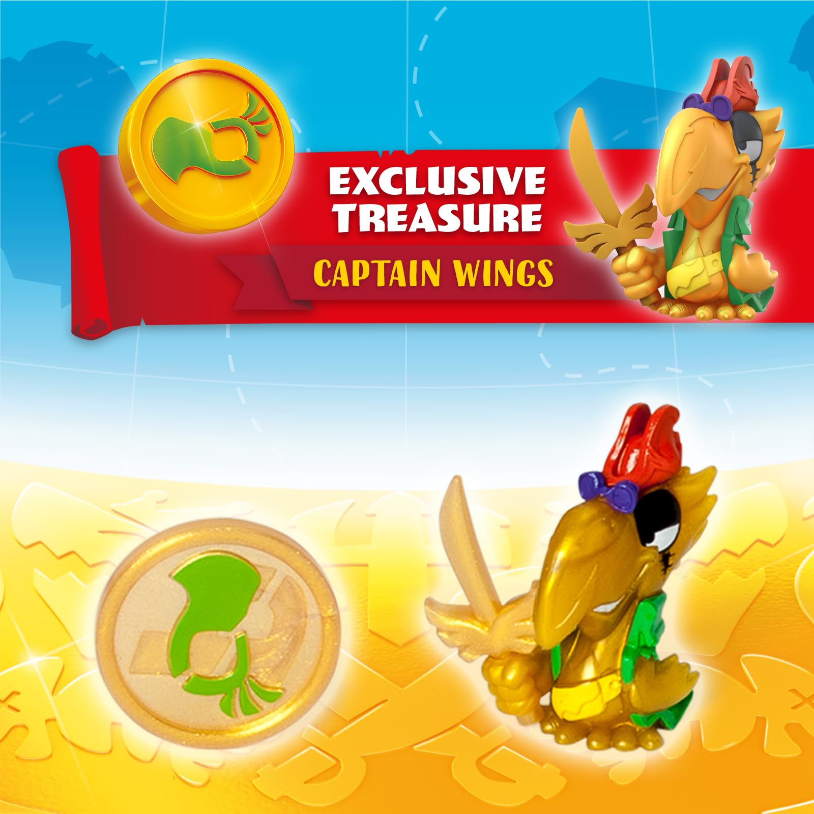 PIRATIX Sky Hunter Pirate Ship Playset - Parrot-Shaped Adventure Vehicle with Flapping Wings & Cannon for Kids 3+ 7