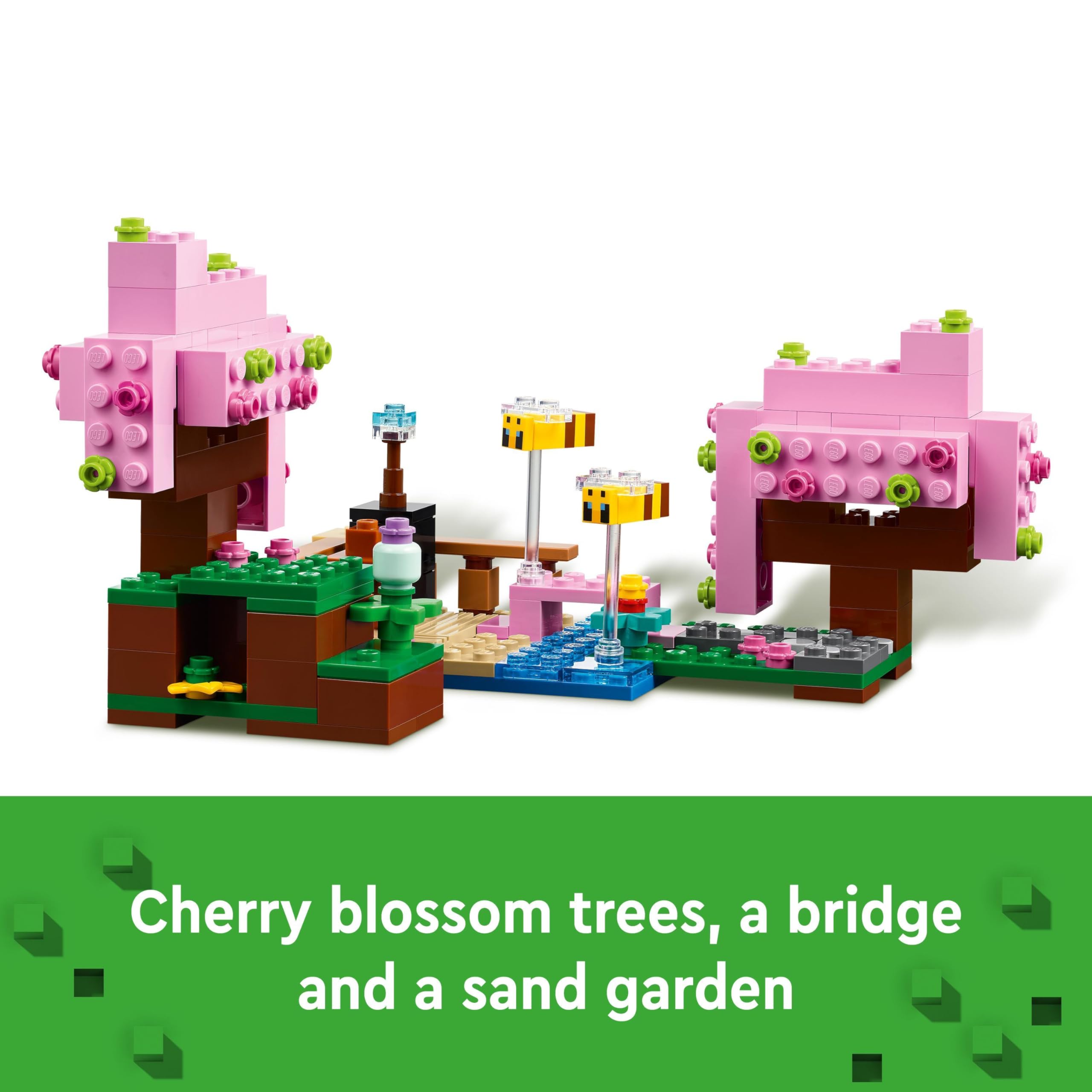 LEGO Minecraft The Cherry Blossom Garden Playset - Building Toy with Sunny, Sniffer & Zombie Figures for Kids 8+ 5