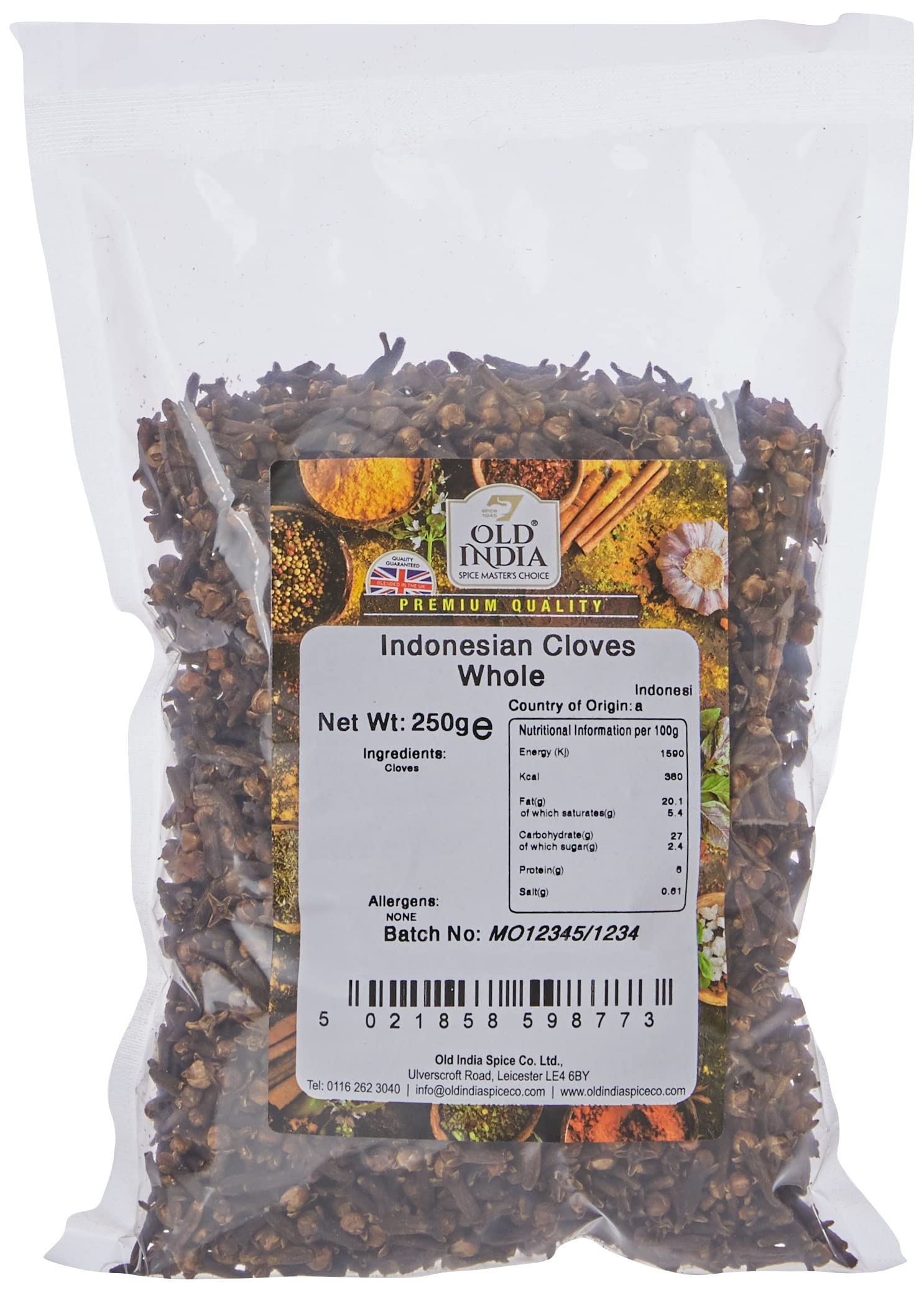 Old India Indonesian Whole Cloves 250g