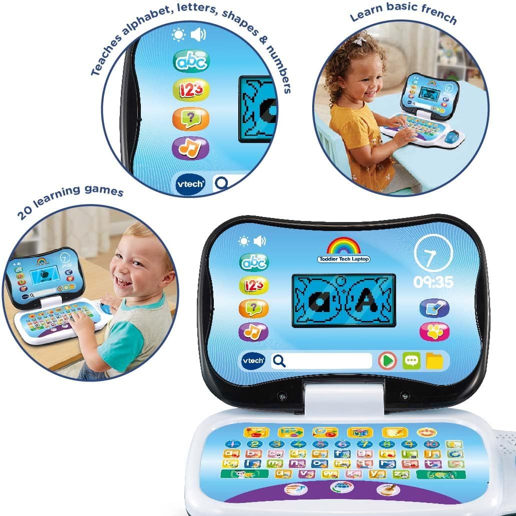 VTech Toddler Tech Laptop - Interactive Educational Computer Toy with 20 Learning Games for Ages 2-5 3