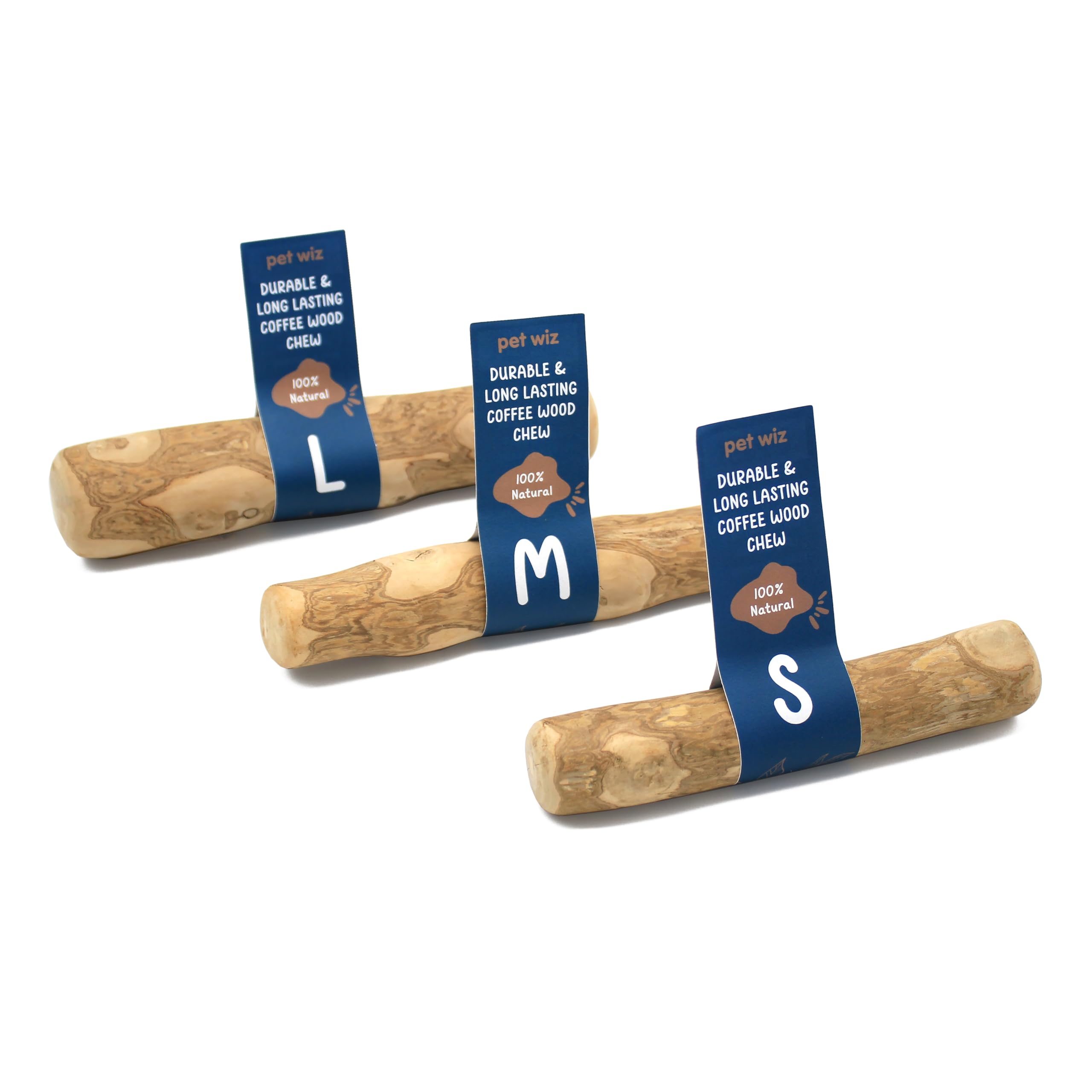 pet wiz Coffee Wood Dog Chew - Medium Size | Heavy Duty | Oral Hygiene 5