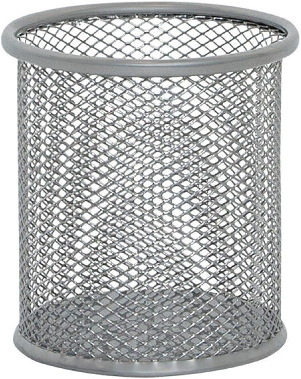 Q Connect jar round pencil, mesh design, silver color 1