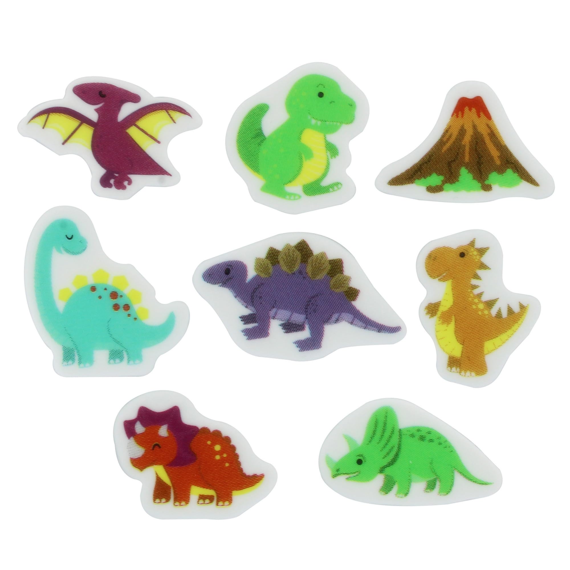 Culpitt - Dinosaur Sugar Decorations 32 Pack Edible Cupcake Toppers 5