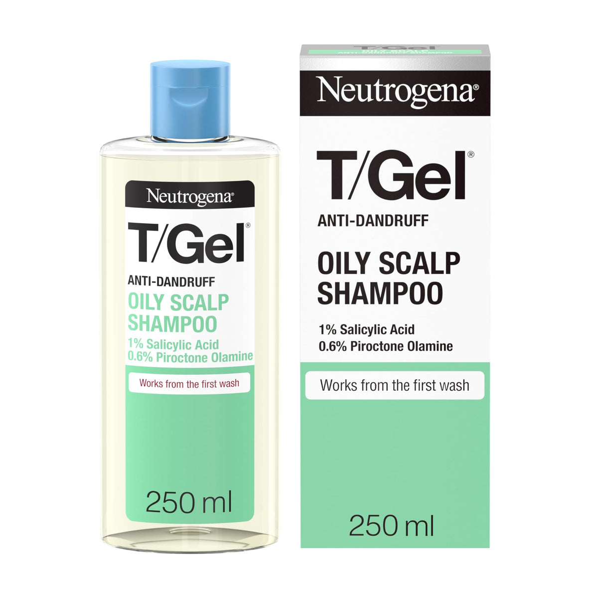 Neutrogena T/Gel Anti-Dandruff Shampoo for Oily Scalp - Oil Control, Anti-Dandruff | 250ml