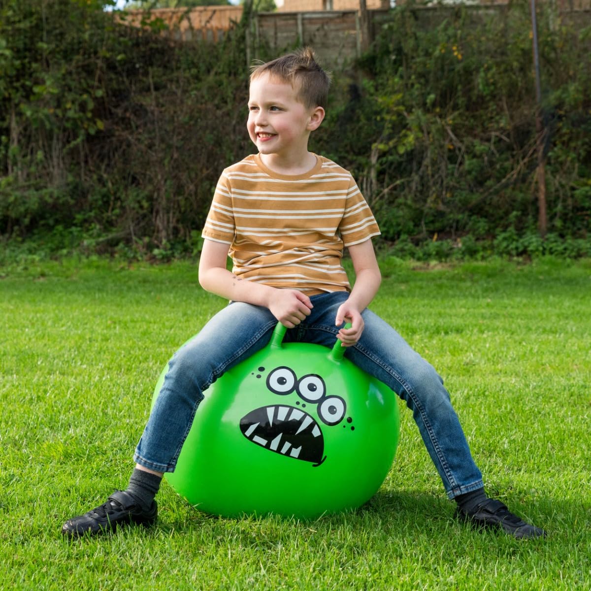 Jump N Bounce Space Hopper - Retro 24 Inch Exercise Ball for Kids 3+ 6