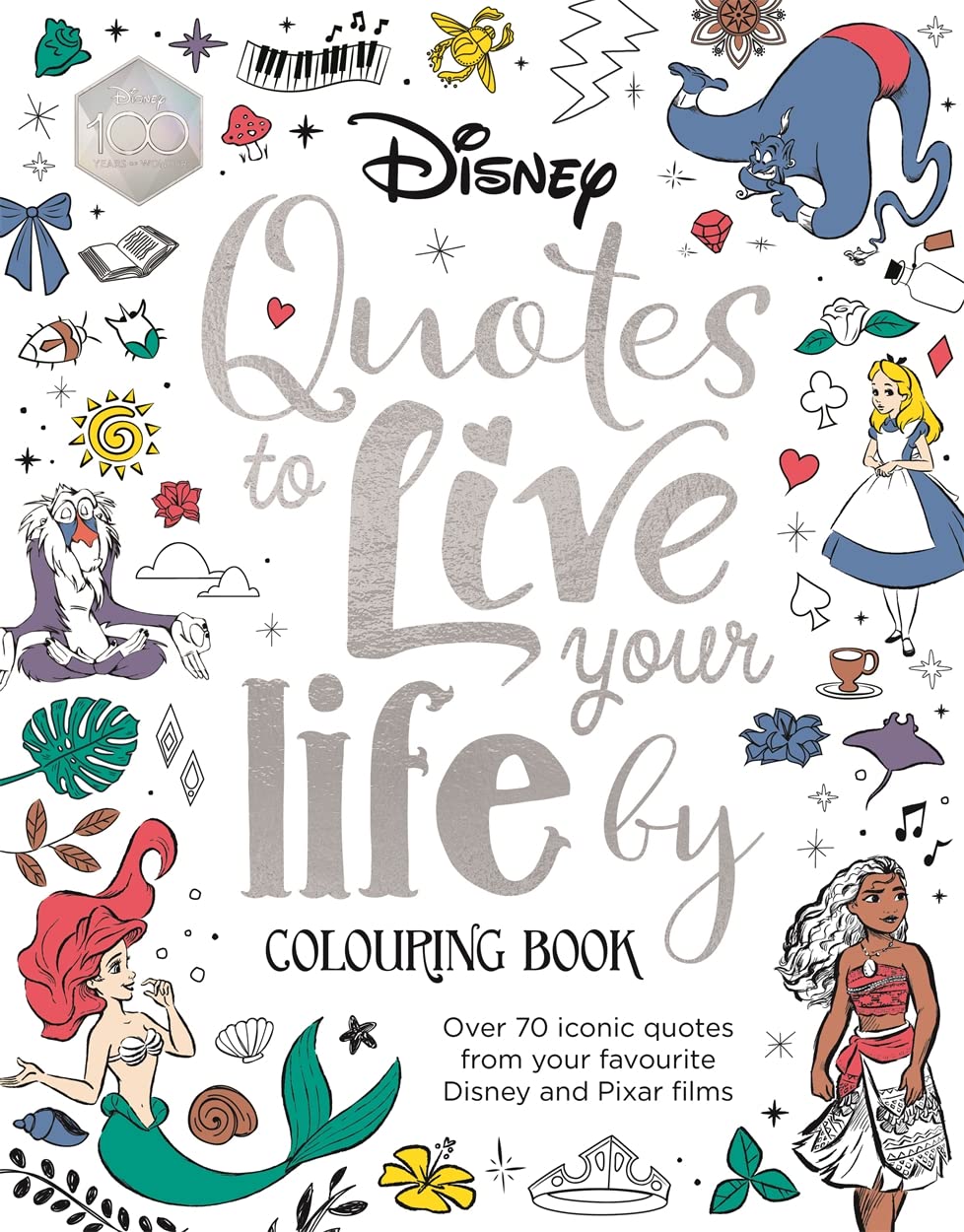 Studio Press Disney Quotes to Live Your Life By Colouring Book - Inspirational Quotes & Character Art