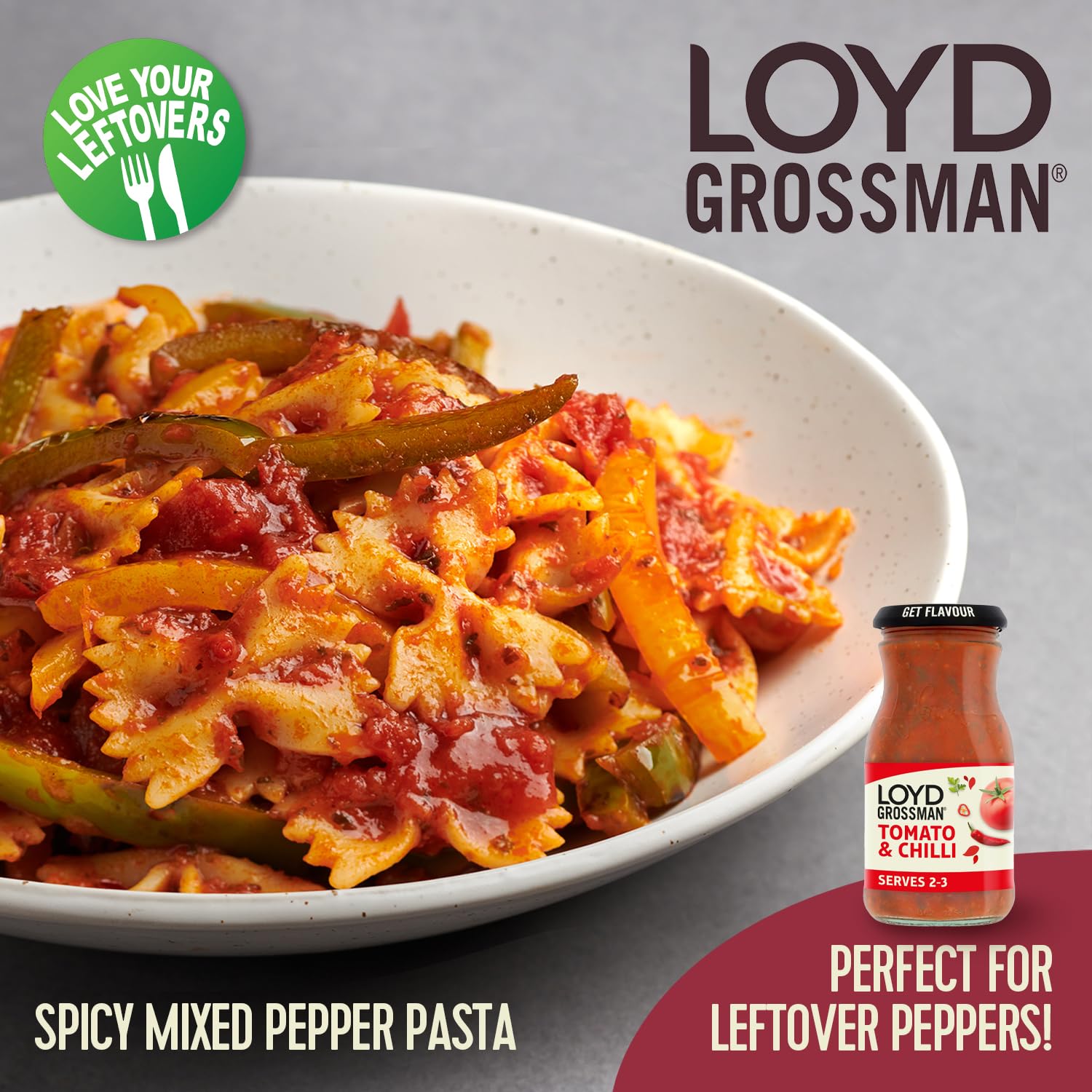 Loyd Grossman Italian Tomato & Chilli Sauce – Fiery Red Chilli & Tomato Fusion Pasta Sauce 6