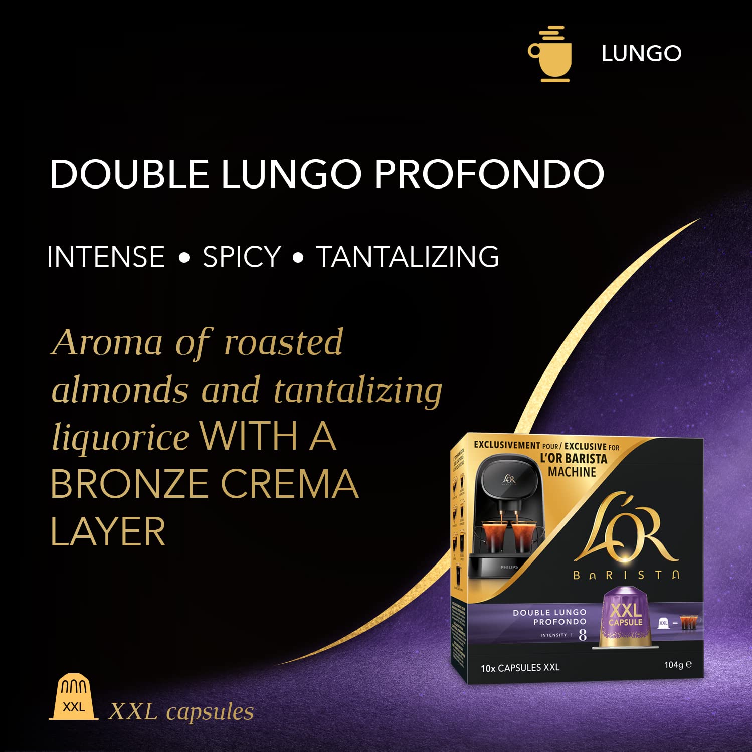 L'OR BARISTA Double Lungo Profondo XXL Aluminium Coffee Capsules (50 Pods) for L'OR BARISTA Machines 5