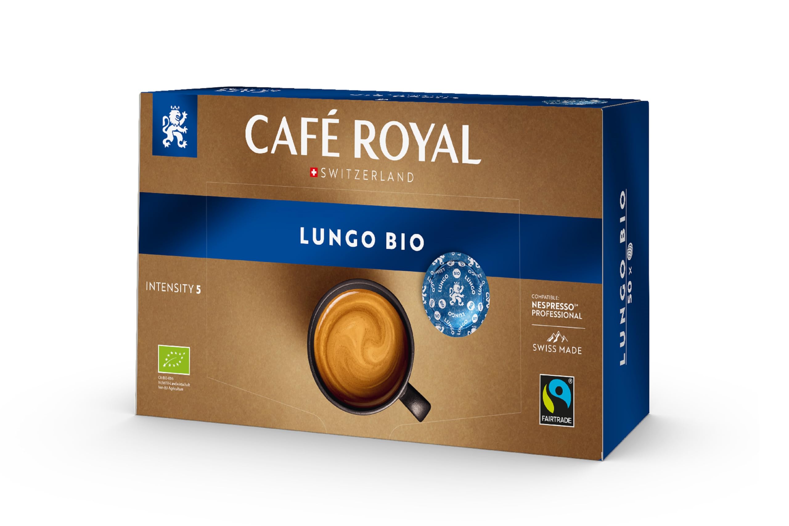 Café Royal Professional Pads, Bio Lungo, 50 Pads für Nespresso Professional Maschinen