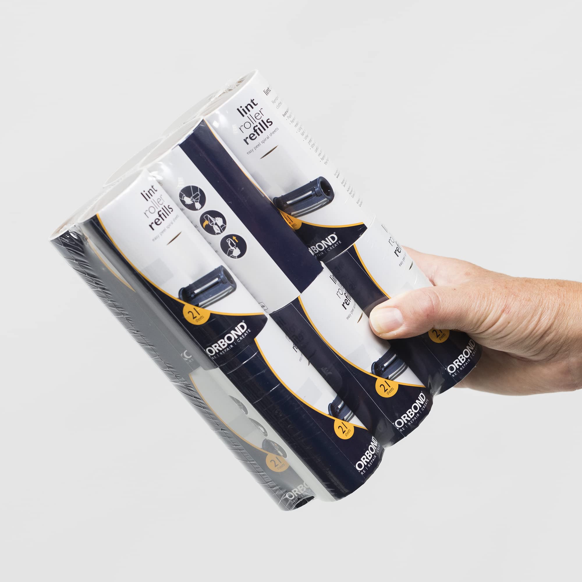 KORBOND Lint Roller Refills - 252 Sheets | 12 Refill Rolls | Pet Hair & Lint Removal 2