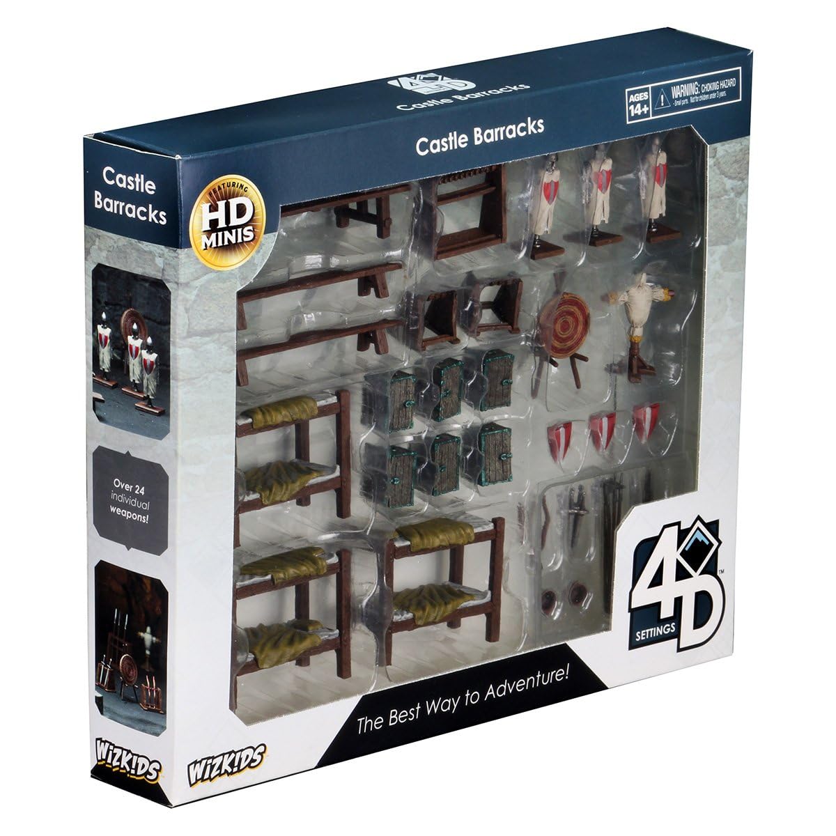 WizKids Castle Barracks 4D Scene - Tabletop Gaming Scenery | Plastic | Large