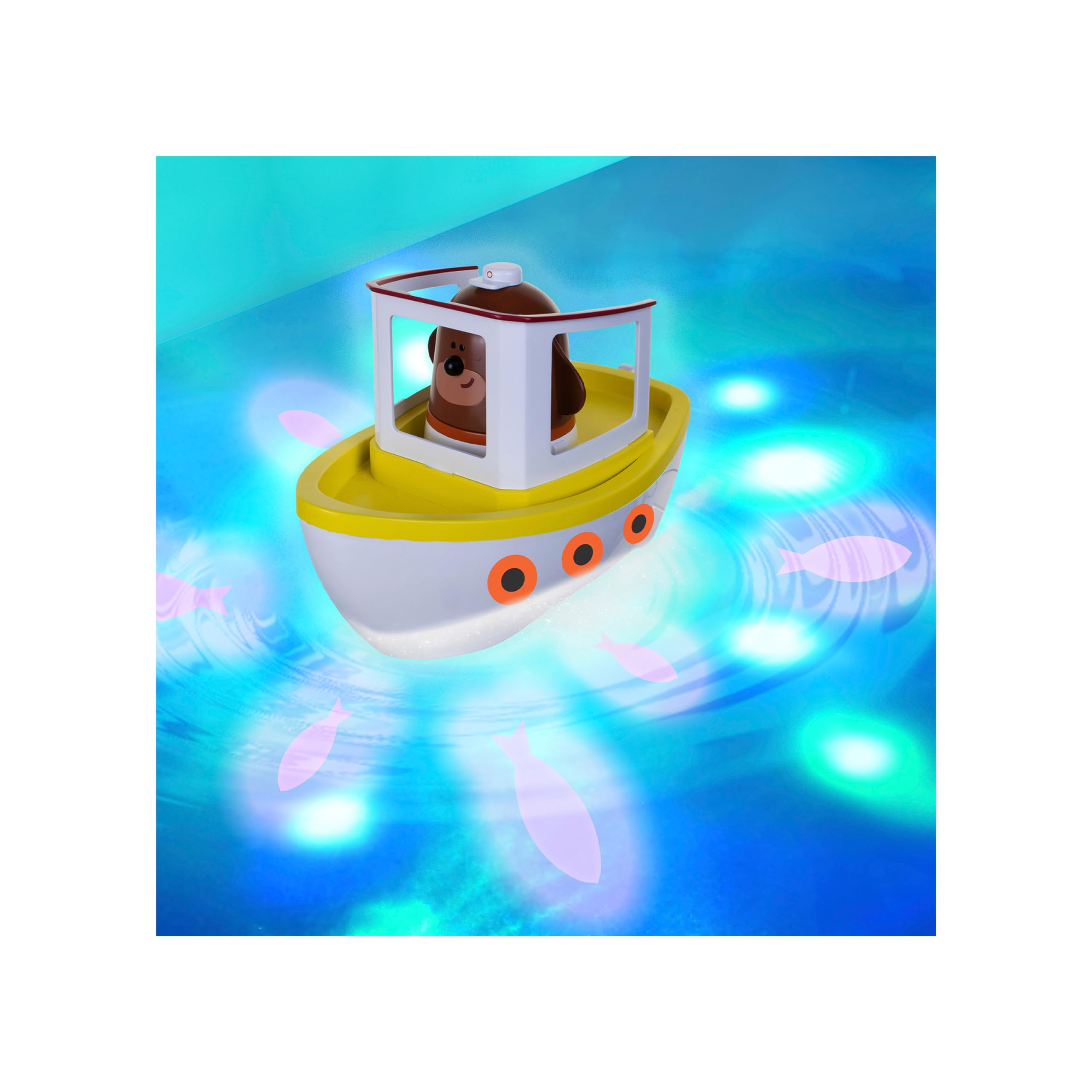 Hey Duggee Lightshow River Boat - Floating Bath Toy with Underwater Lights, Scoop & Pour, 3 Years+ 6