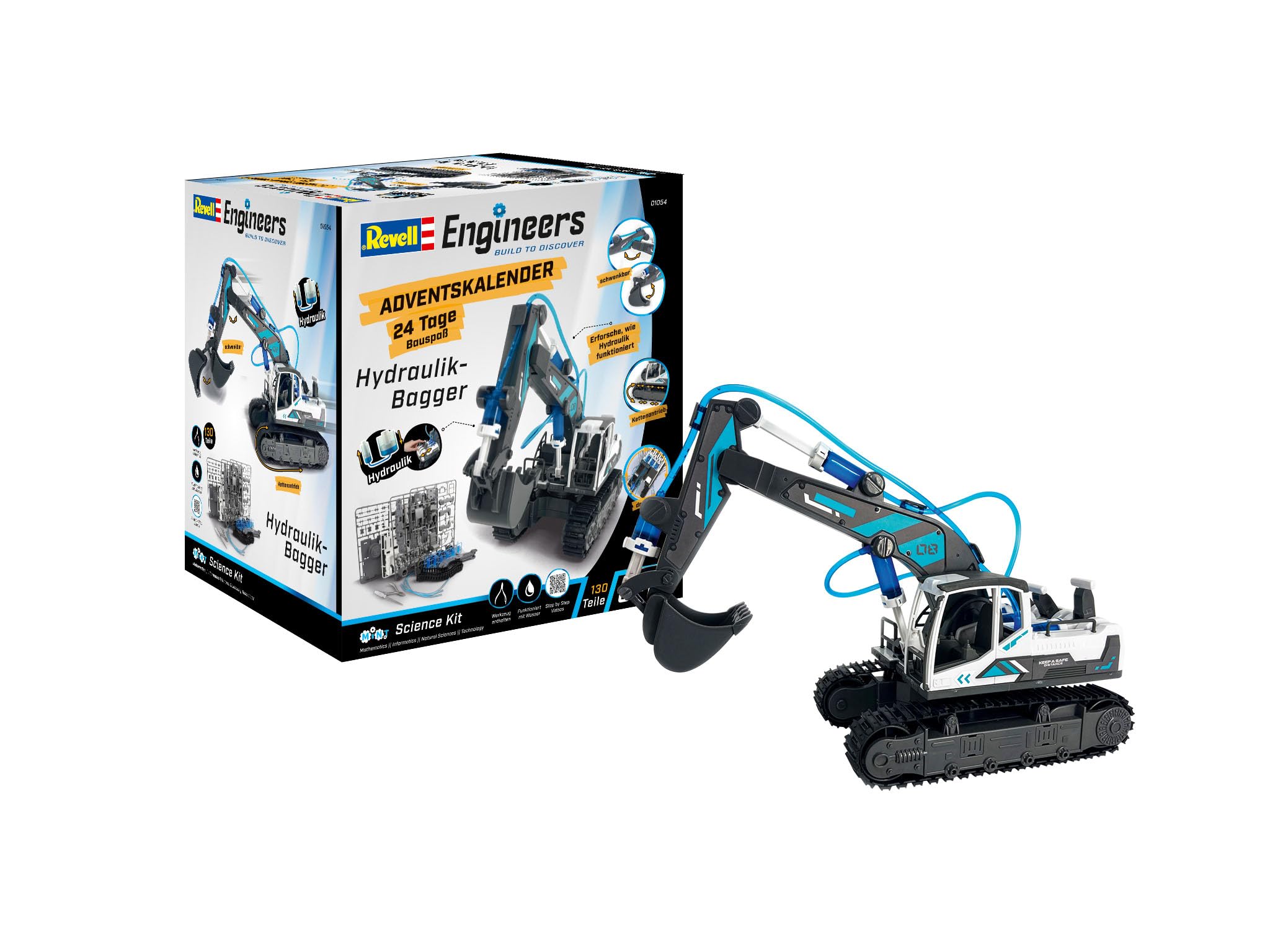 Revell Hydraulic Excavator Advent Calendar - Building Kit for Young Engineers 7