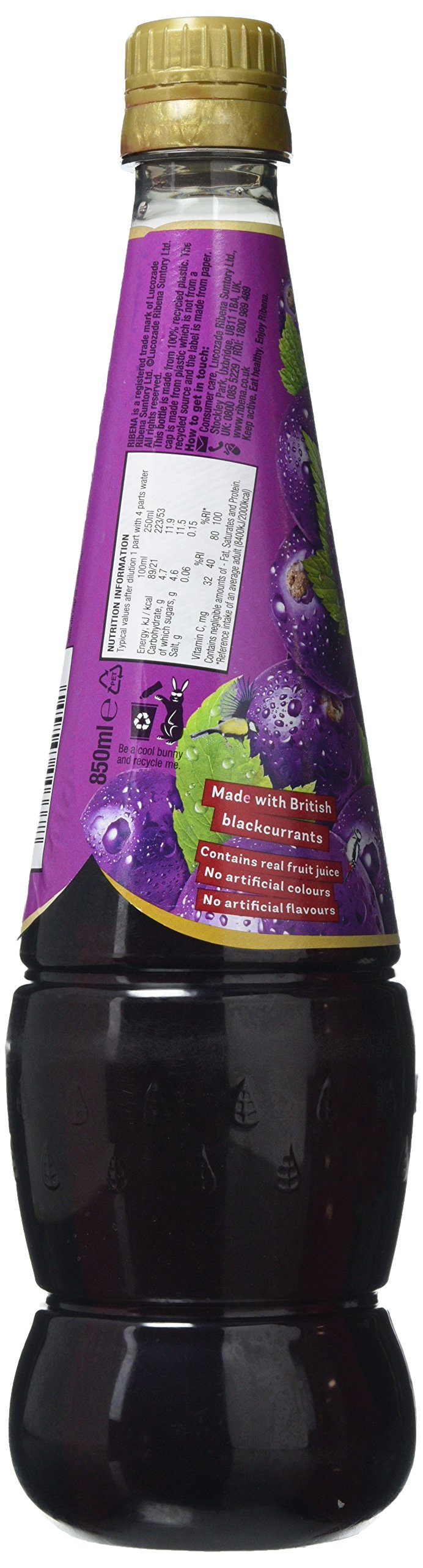 Ribena Blackcurrant Squash 850ml – Made with Real British Blackcurrants, Rich in Vitamin C 3
