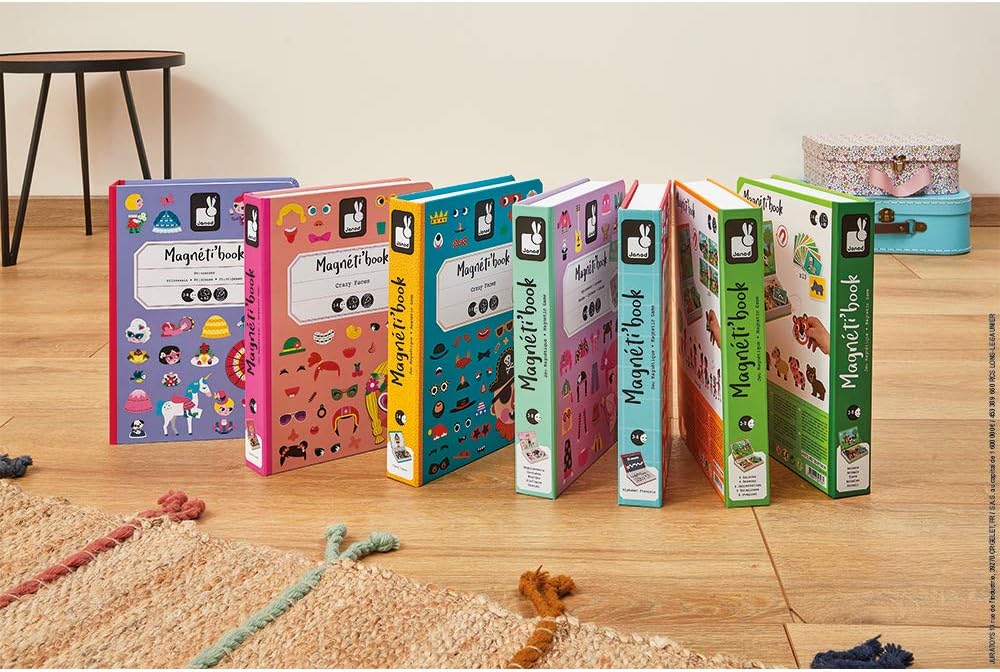 Janod J02715 Racers Magnetic Book - Educational Vehicle Puzzle for Kids 3-8 Years 9