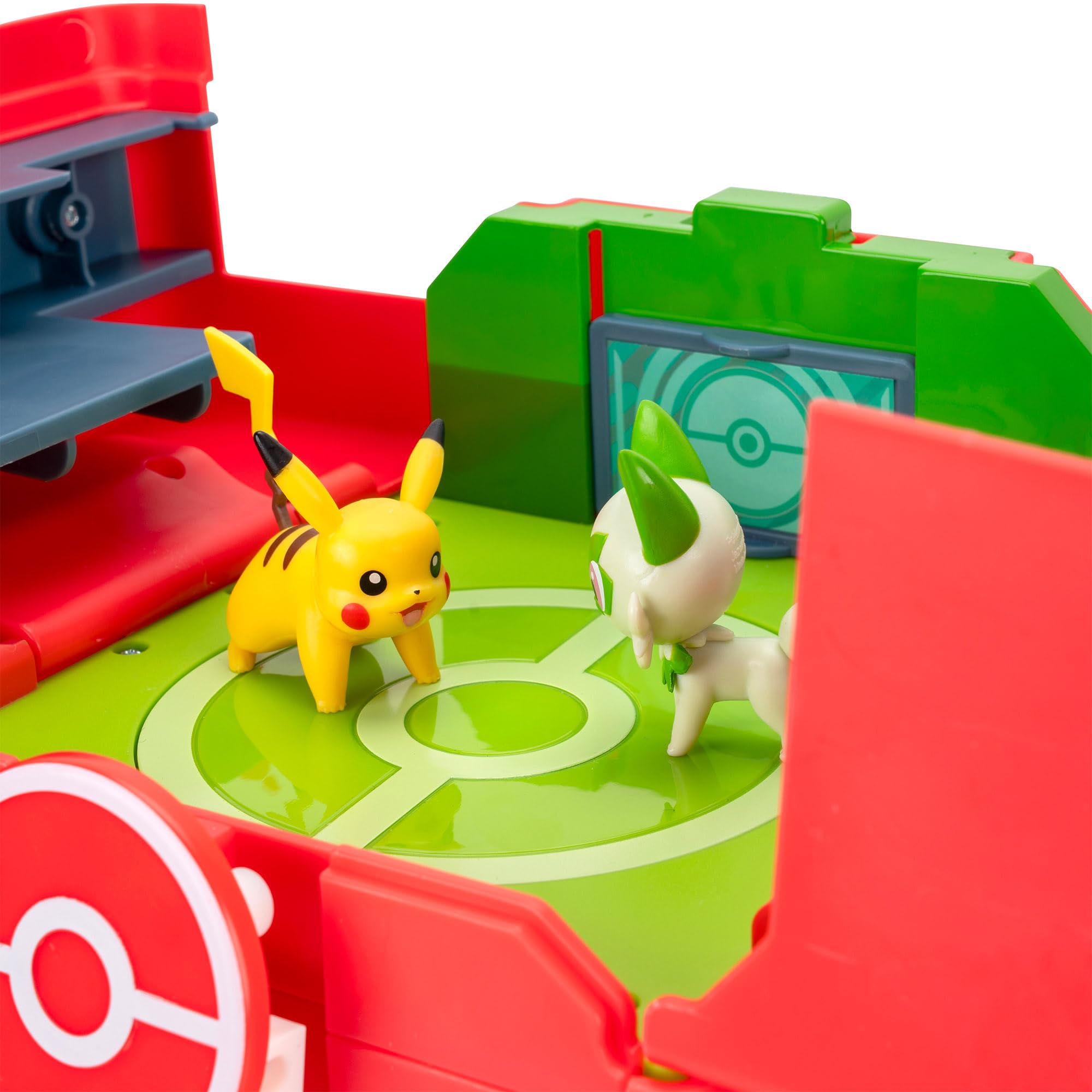 Pokémon Play ‘N’ Display Case - Multi-Level Storage with Rooftop Arena & 2 Battle Figures 15