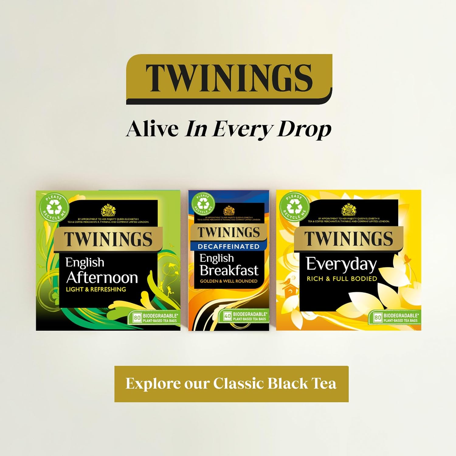 Twinings Decaf English Breakfast Tea | 40 Tea Bags | Golden & Full-Bodied 3