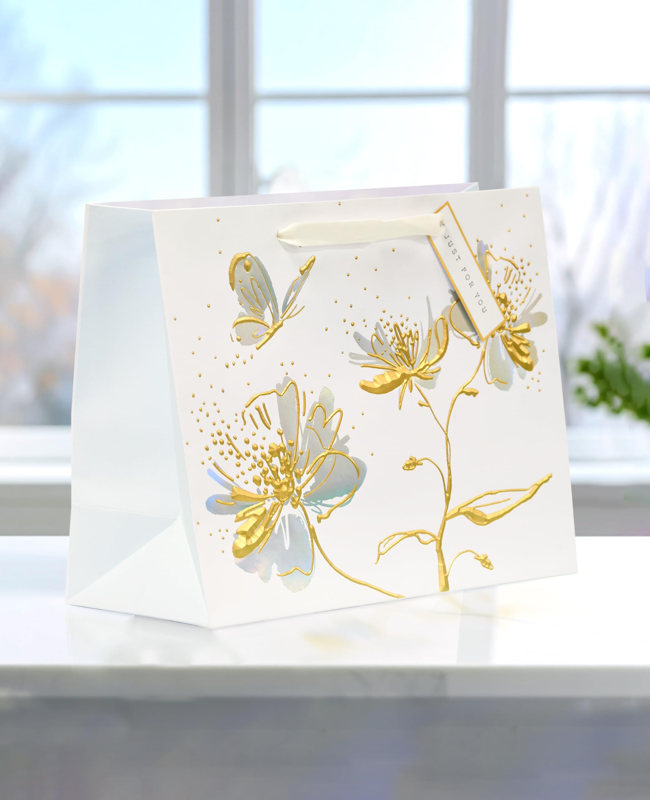 UK Greetings Large Gift Bag - Camden Collection | Butterflies & Flowers Design | FSC Certified Paper 2