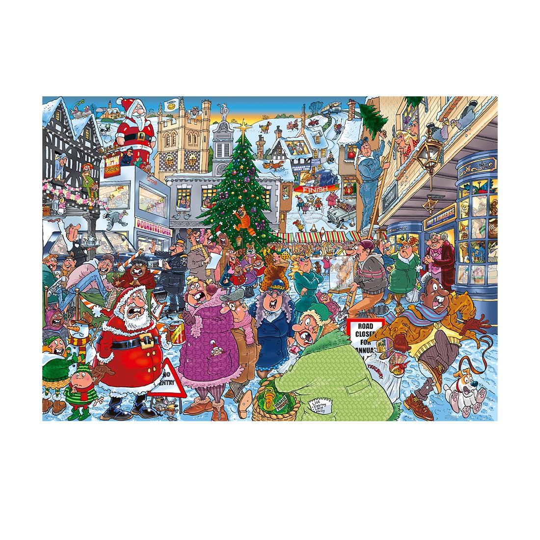 Wasgij Christmas 19 - Santa Dash 2 x 1000-Piece Jigsaw Puzzle for Adults 6