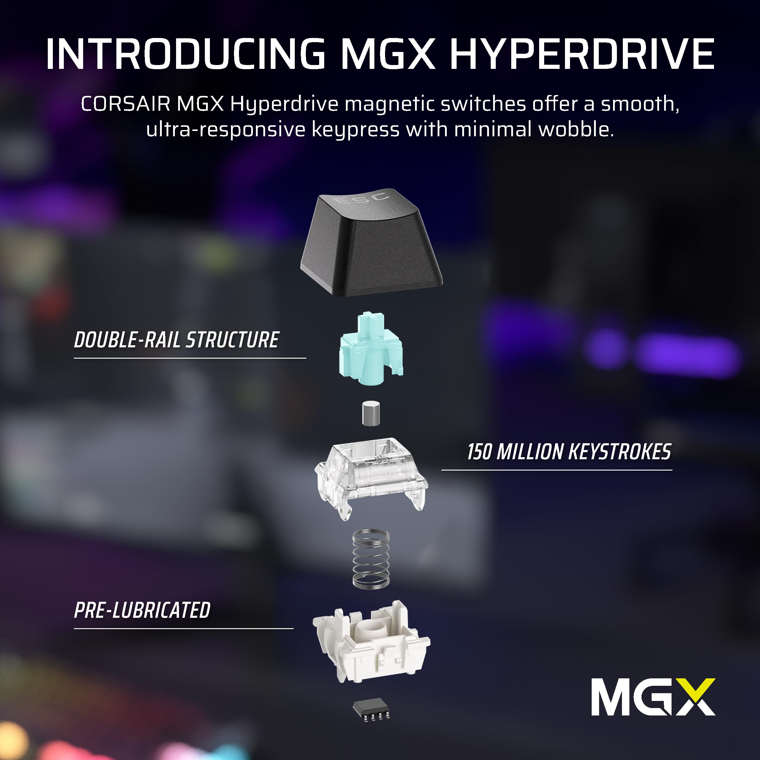 Corsair K70 PRO TKL RGB Tenkeyless Mechanical Wired Gaming Keyboard | MGX Hyperdrive Switches | RGB 8