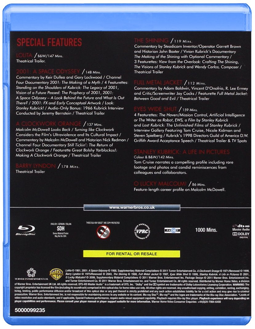 Stanley Kubrick: Visionary Filmmaker Collection [Blu-ray] [1962] [Region Free] 4