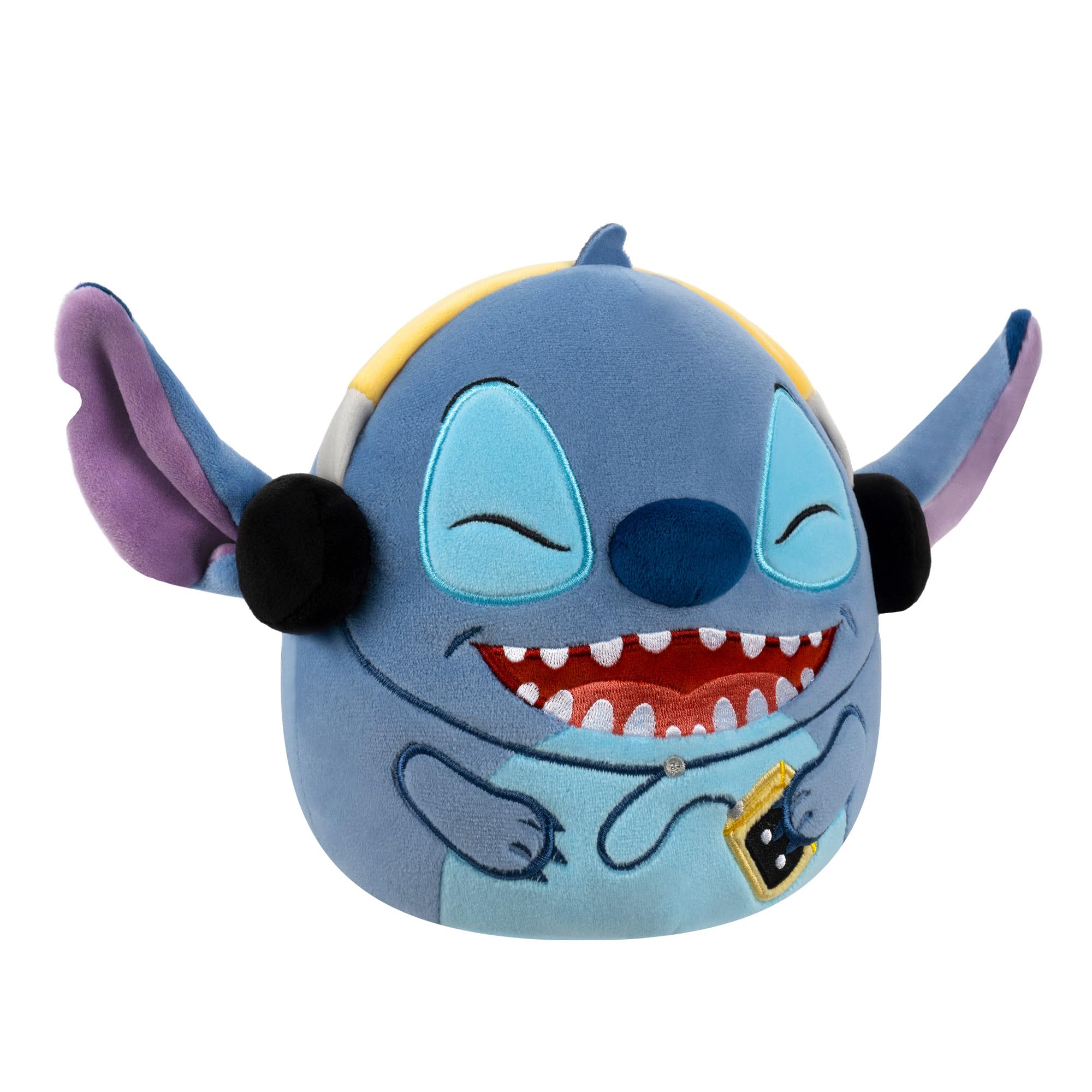 Squishmallows 8-Inch Disney Stitch with Headphones Plush - Soft Cuddly Toy for Kids 6
