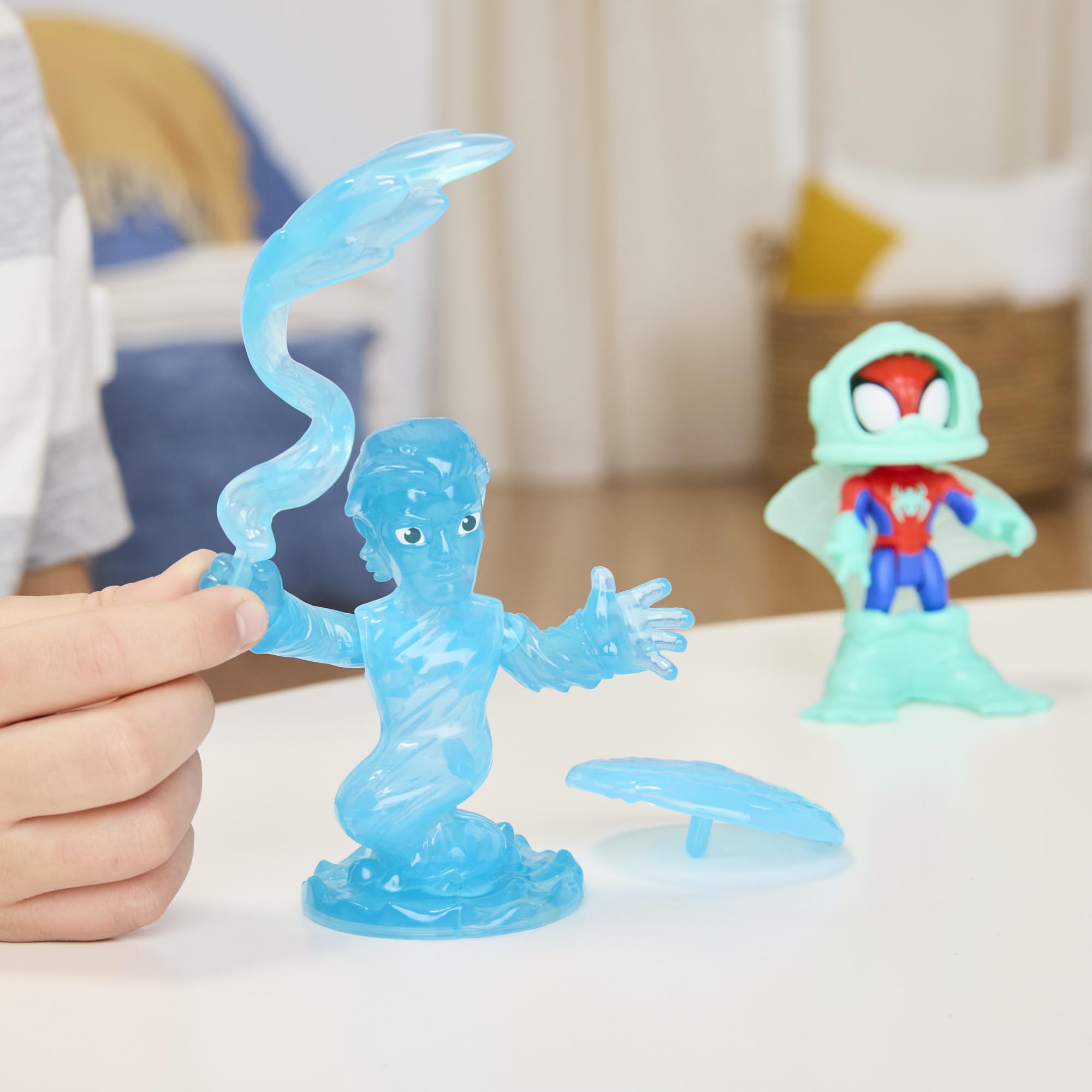 Spidey and His Amazing Friends Water-Webs Spidey & Hydro-Man Action Figures - 3-Inch Poseable Marvel Toys for Ages 3+ 6